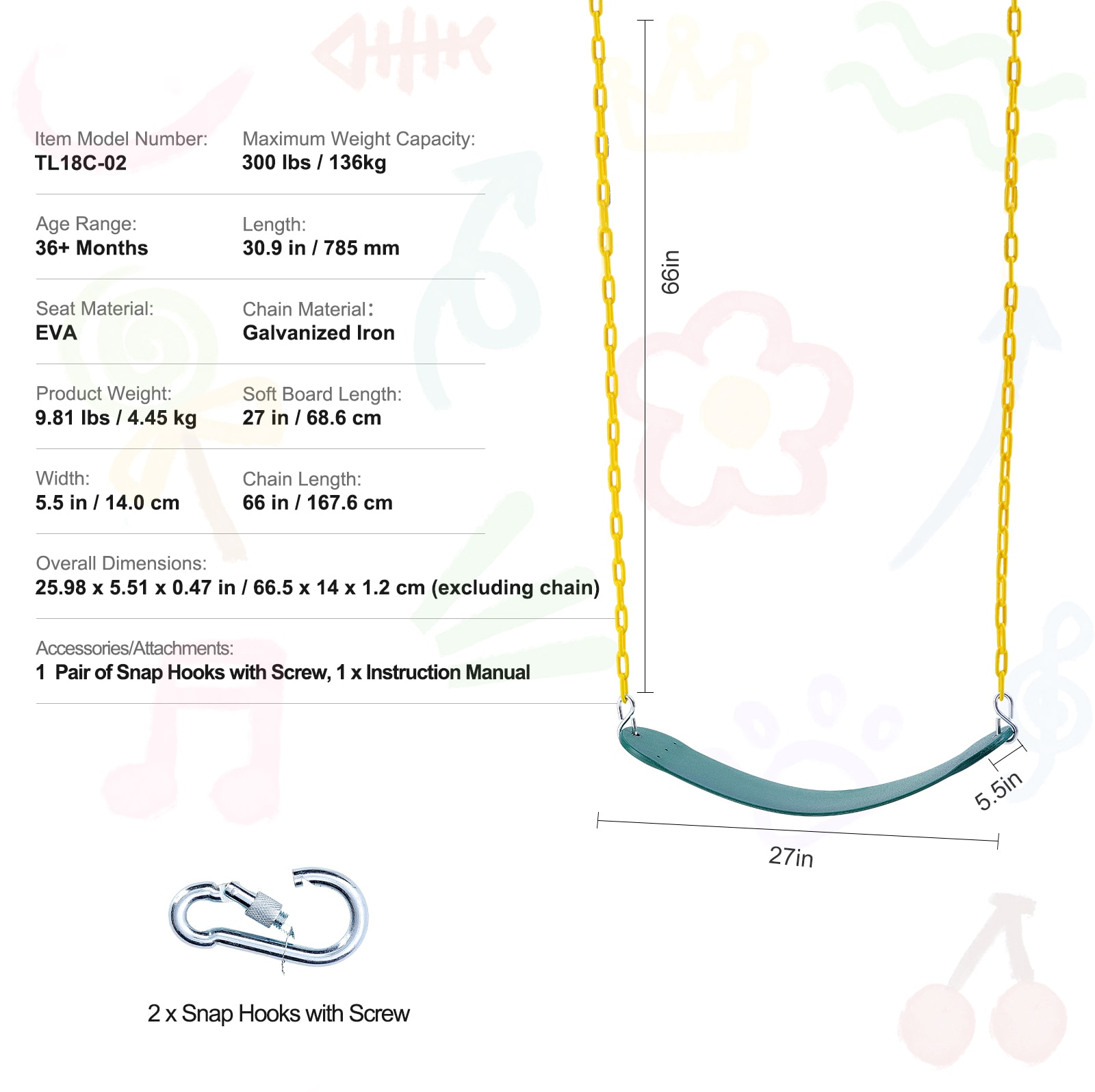 VEVOR SRBLSQQZY2JSR5F5NV0 Playset-Swings - View #8