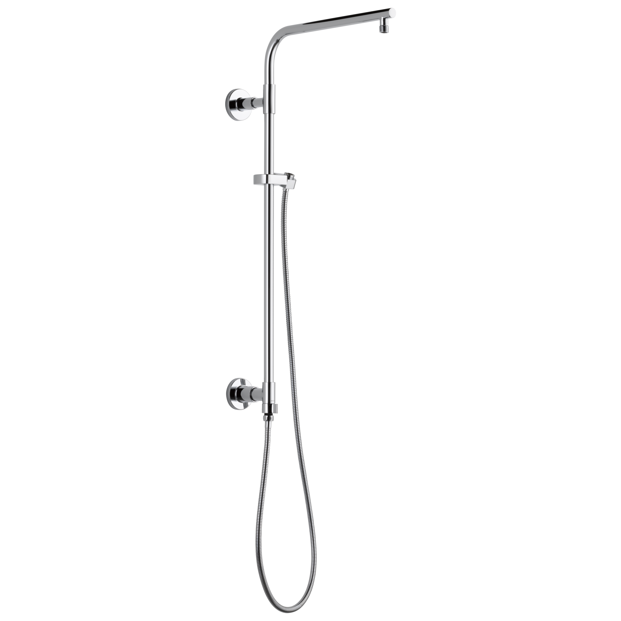 Delta Universal Showering Components Lumicoat Chrome 15-in Bathtub/Shower  Holder with Hose (0.5-ID) in the Bathroom  Shower Faucet Accessories  department at
