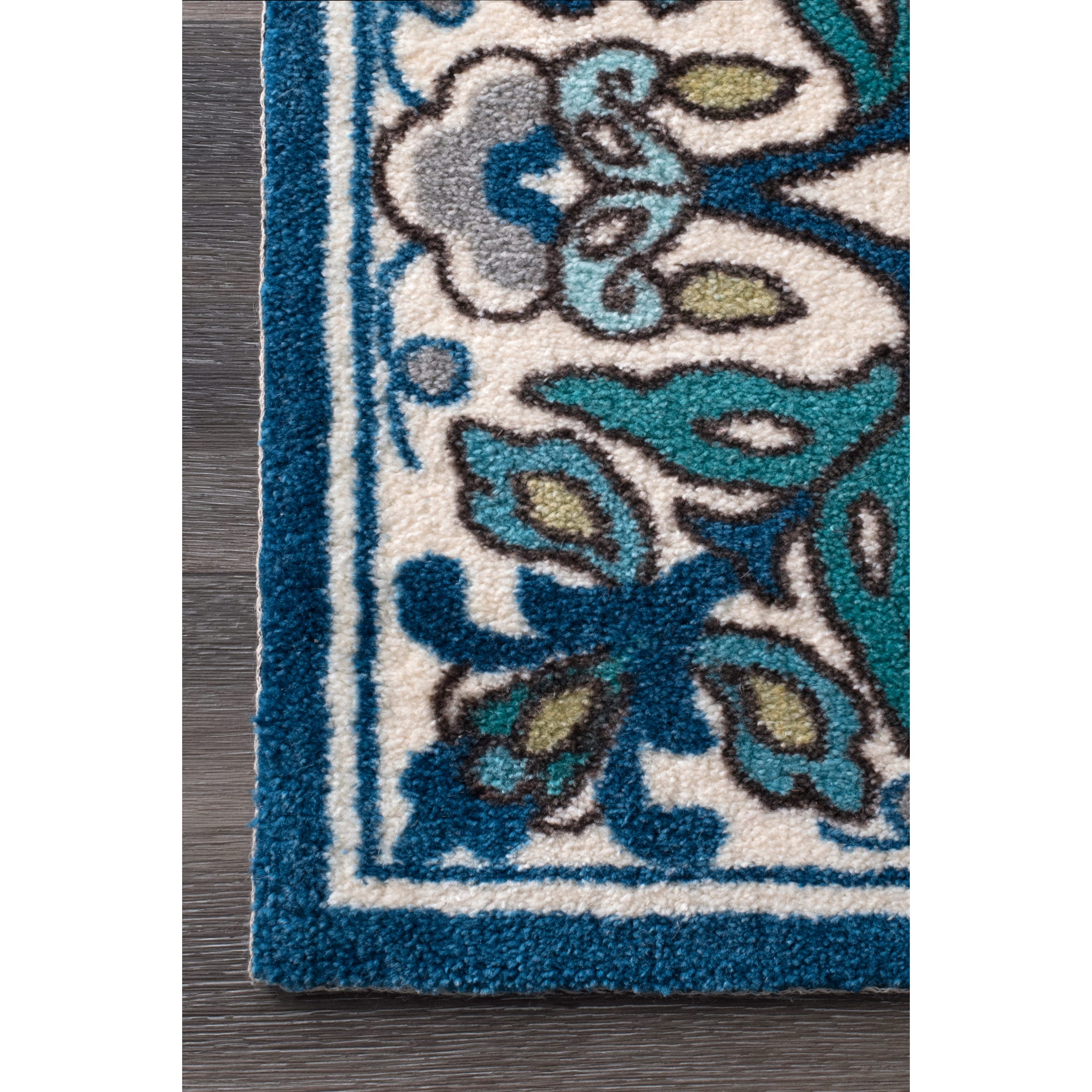 NuLOOM Leda 8 X 10 (ft) Blue Indoor Floral/Botanical Area Rug In The ...