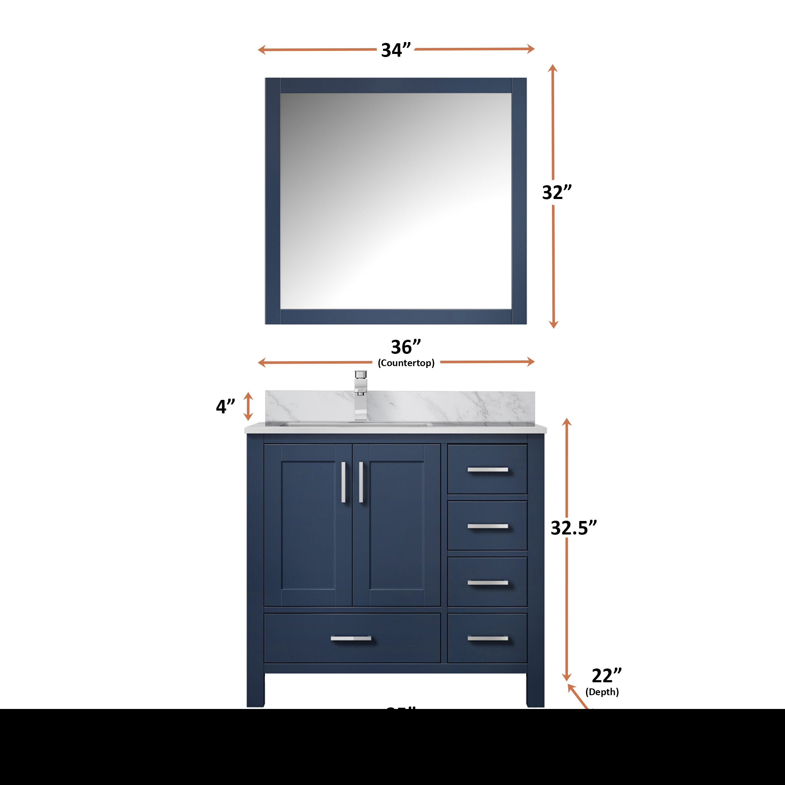 Lexora LJ342236SE00000L vanities - View #6