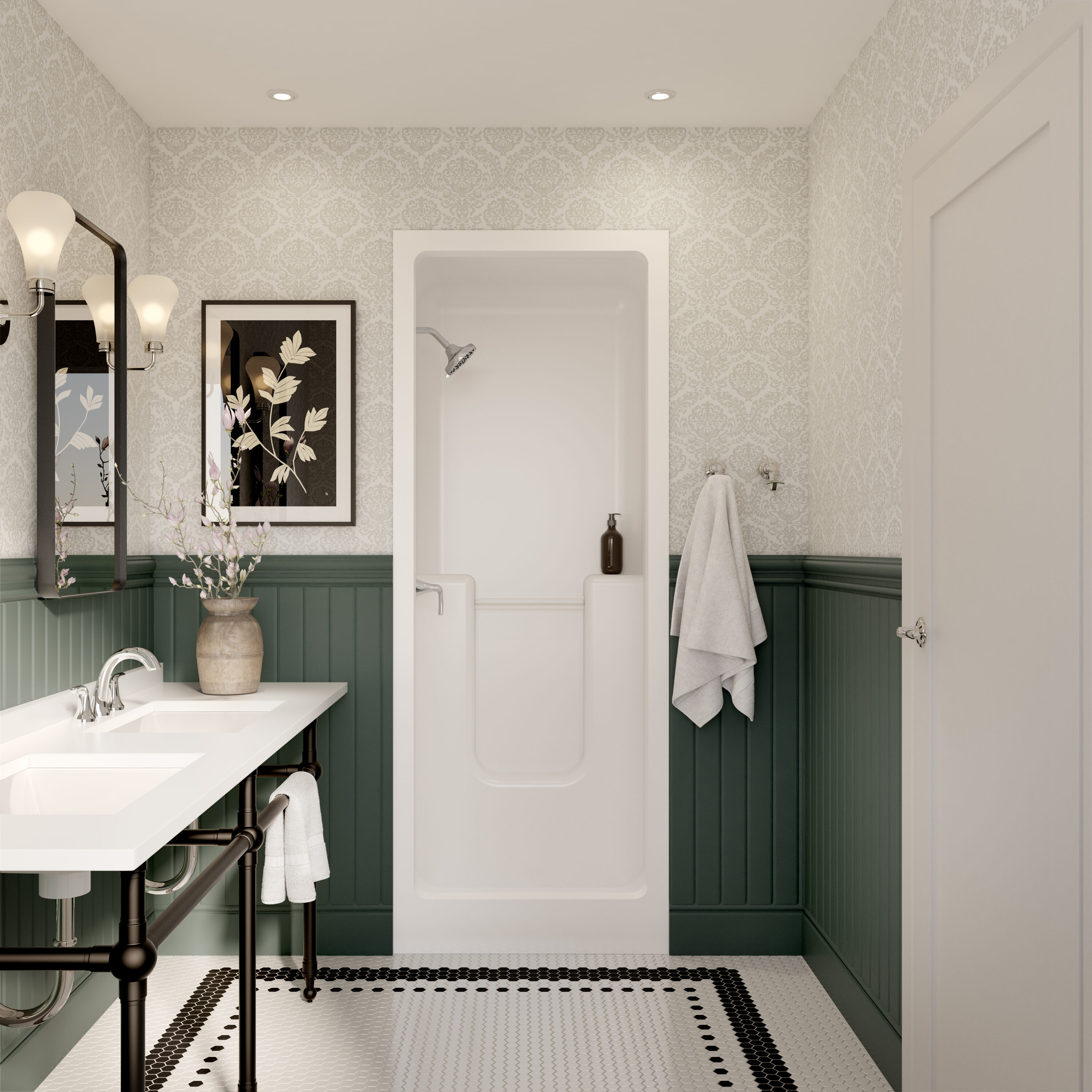 Laurel Mountain LMA3632SHWHT Alcove-Shower-Kit - View #2