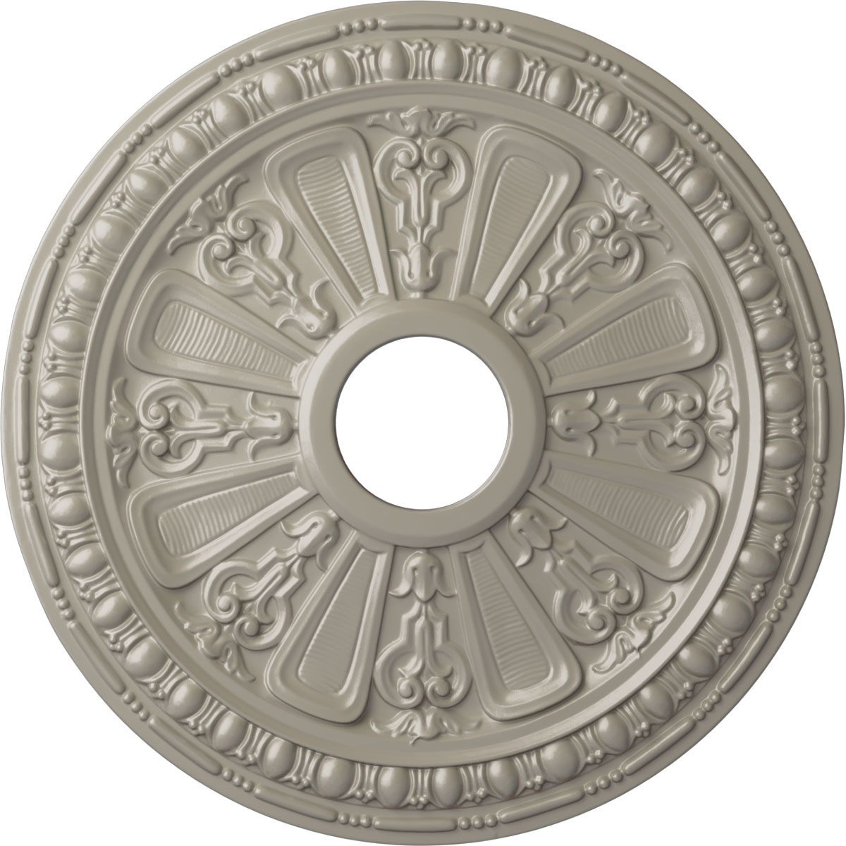 Ekena Millwork CM18RAPWS Raymond 18.125-in W x 18.125-in L Painted Pearl White Polyurethane Whole Ceiling Medallion