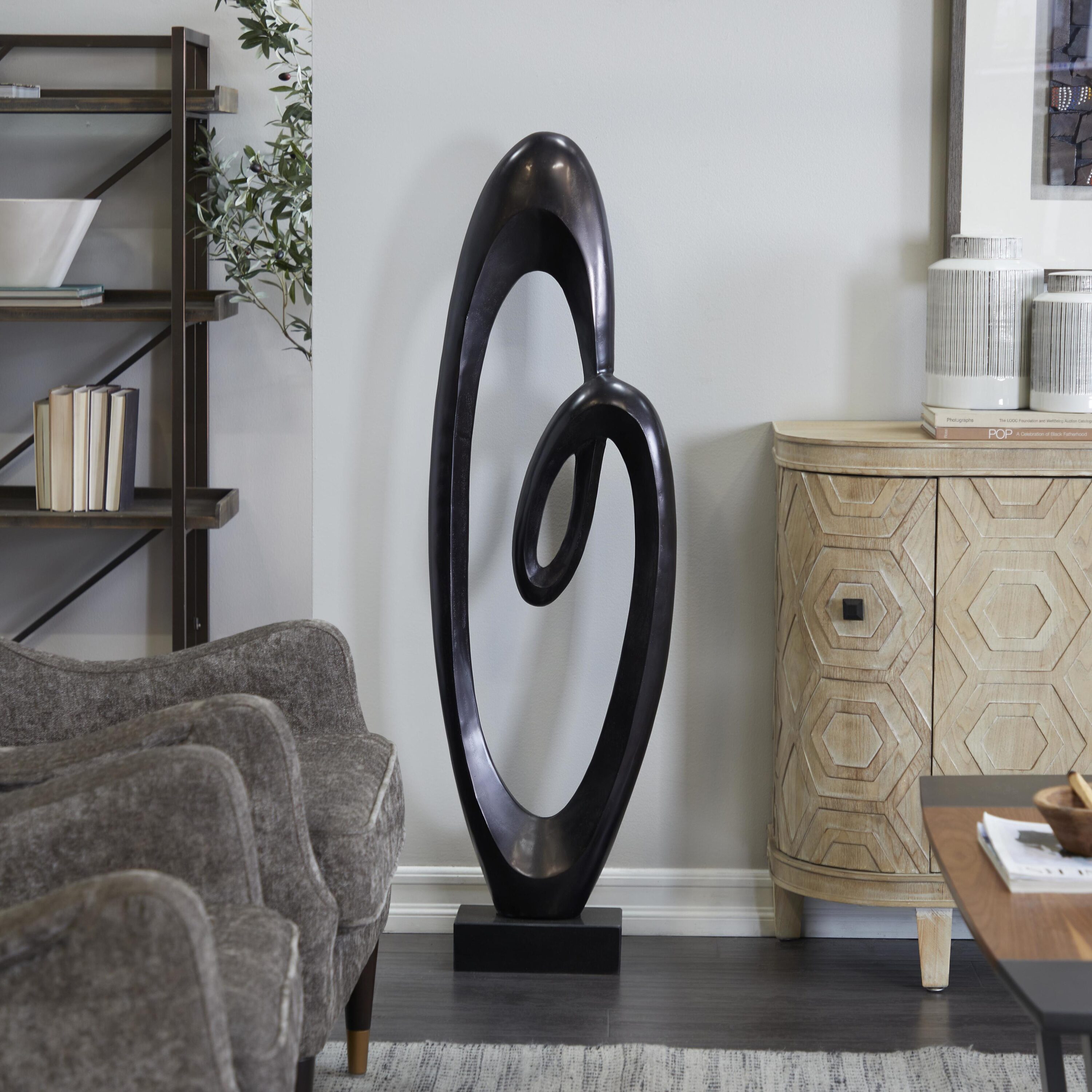 Grayson Lane 29980 Black Aluminum Modern Sculpture