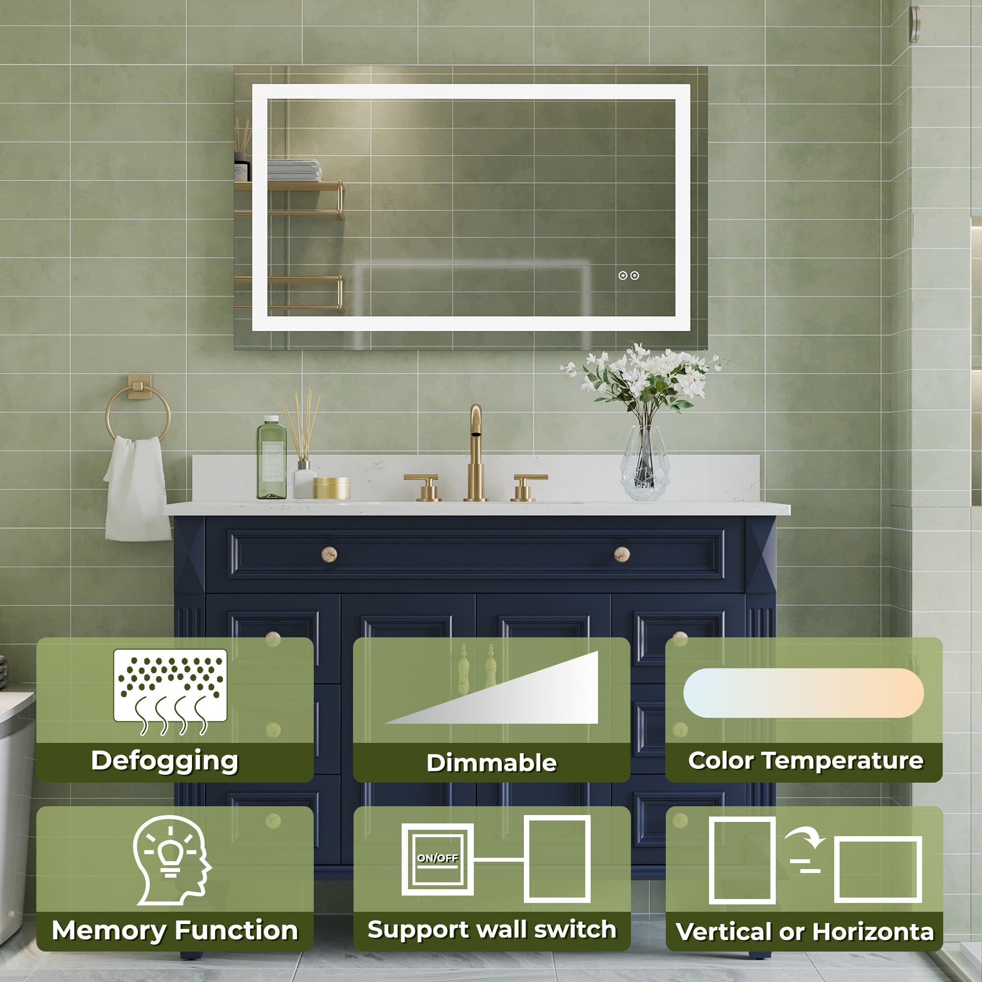 WELLFOR W1MRL4024 Framed-Bath-Mirrors - View #4