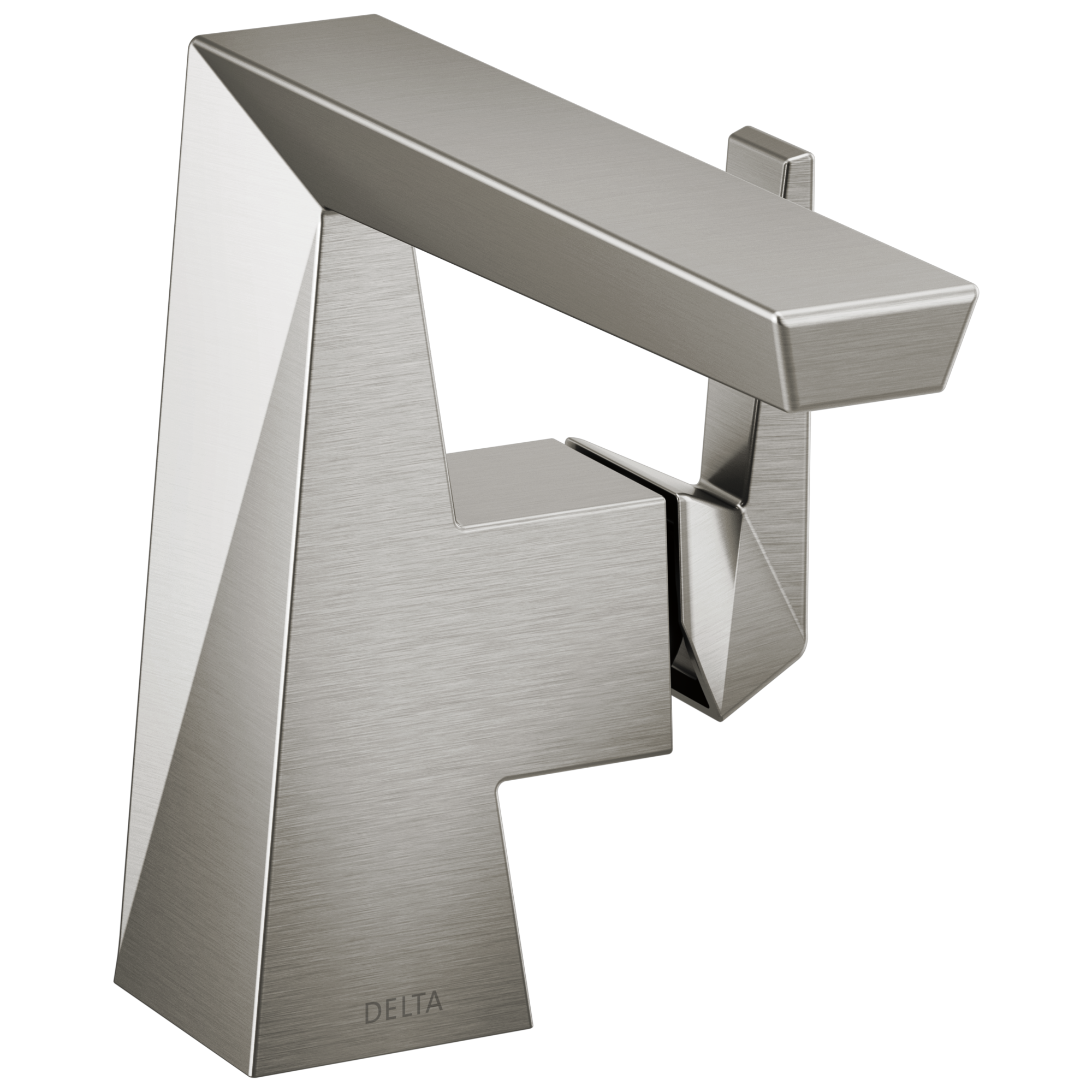 Delta 543-SS-PR-LPU-DST Trillian Lumicoat Stainless Single hole 1-handle WaterSense Low-arc Residential Handle Bathroom Sink Faucet with Deck Plate