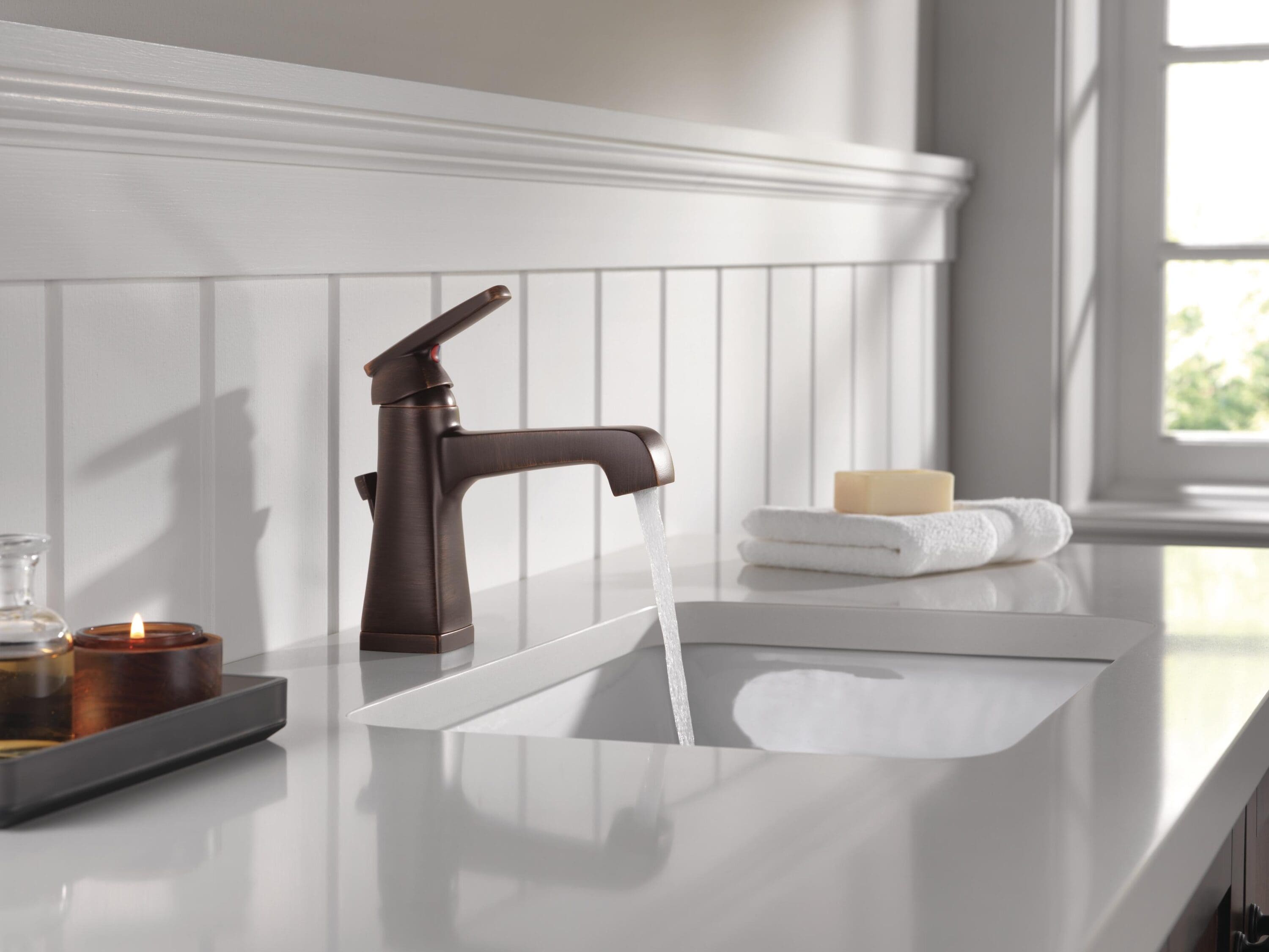 Eco-Friendly Venetian Bronze Single Hole Modern Bathroom Faucet