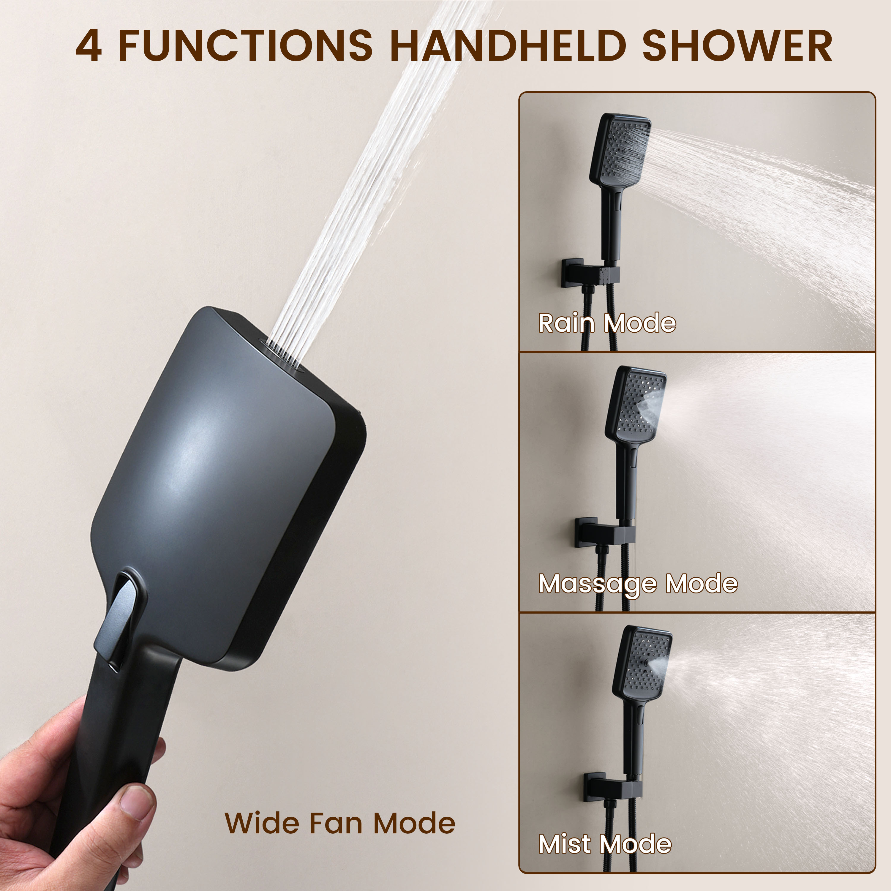 Mondawe MDBR01025AJ12MB Showerhead-Bar-Panels - View #6