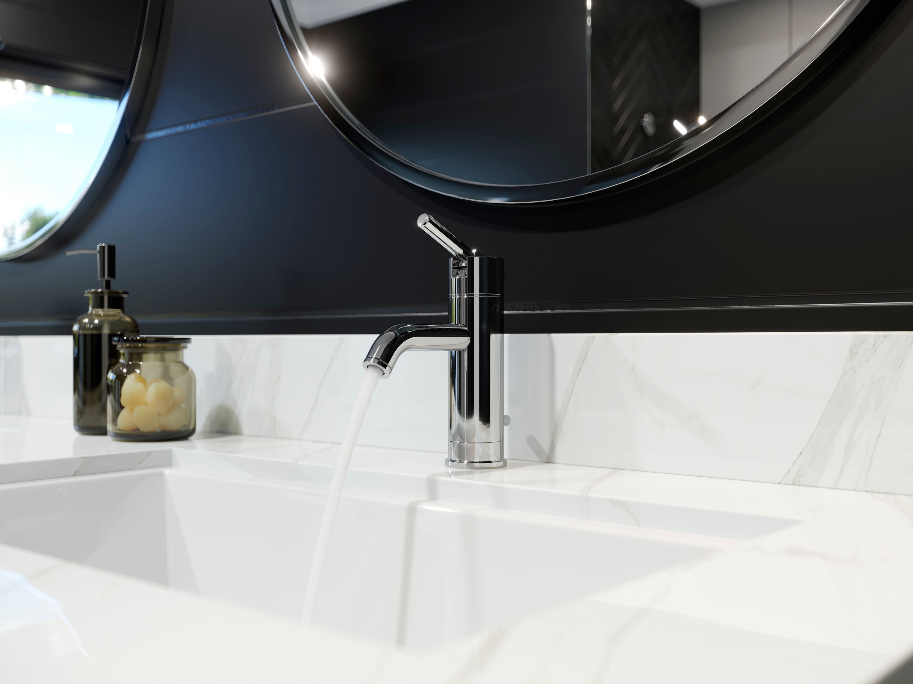 Contempra Modern Polished Chrome Single Control Bathroom Faucet