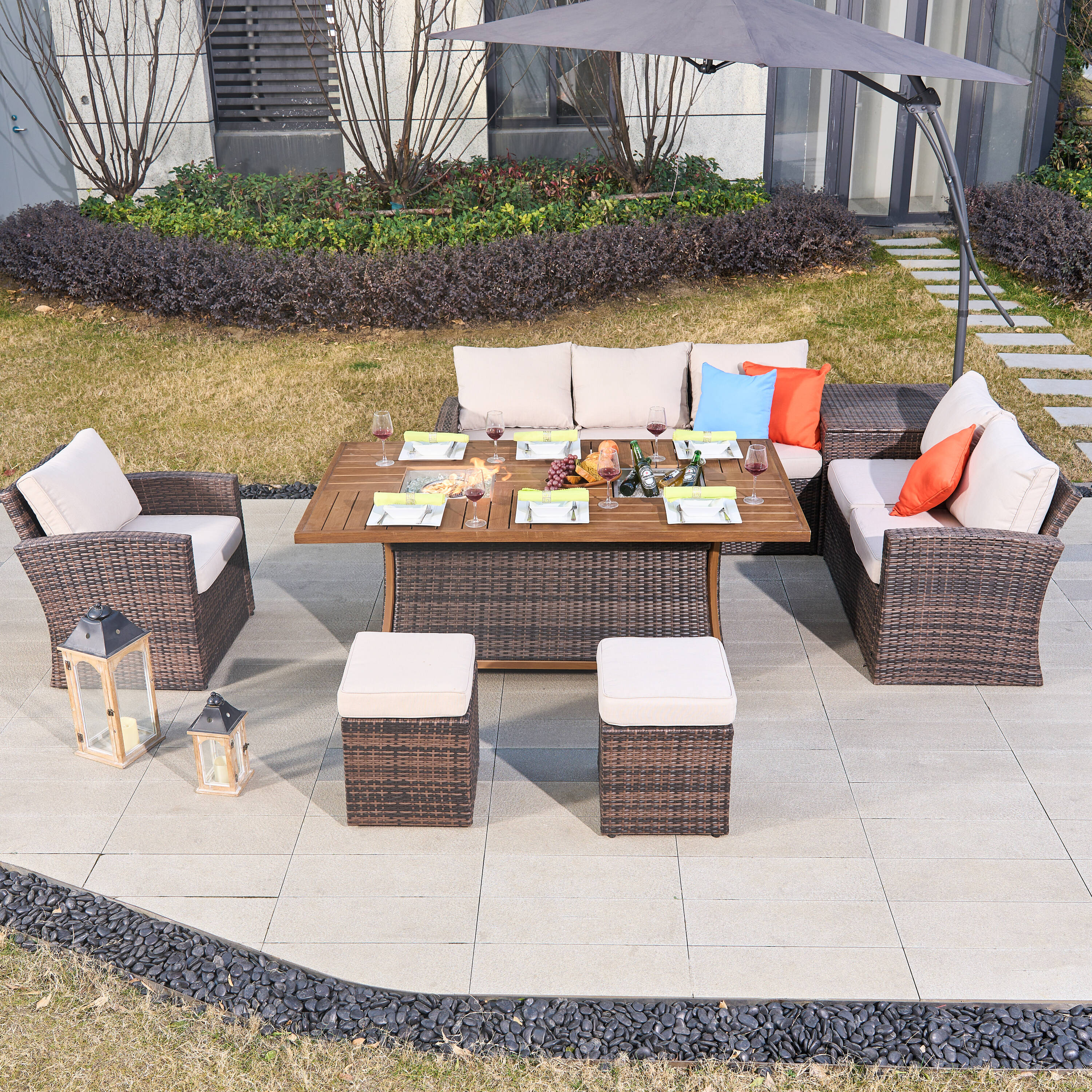 Direct Wicker DWG-2403BFI-BR Patio-Conversation-Sets - View #18