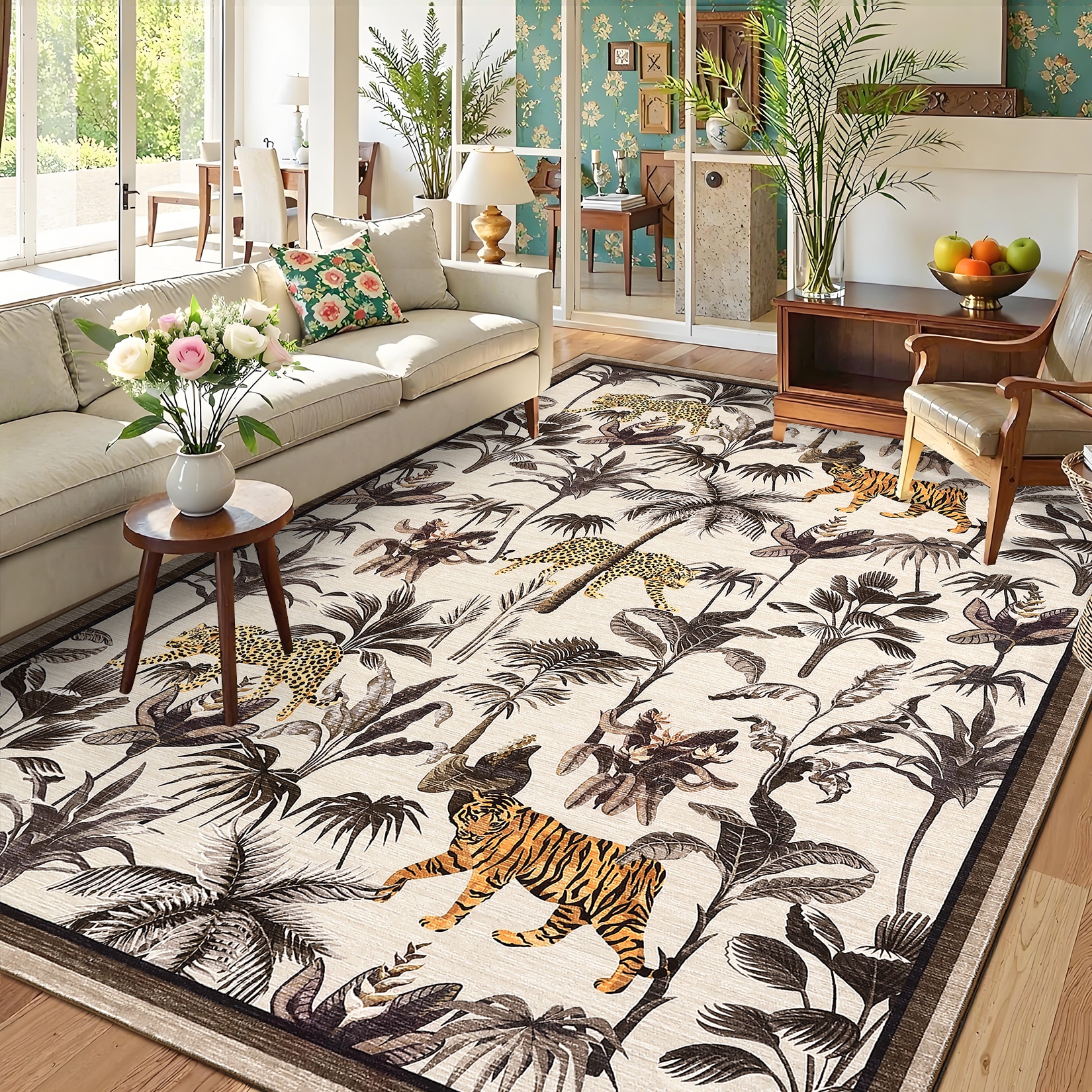 【新品・未使用】F.C.R.B. RUG MAT 21aw IdealHouse 10x13 Botanical Animal Print Area Rug/ Foldable Soft