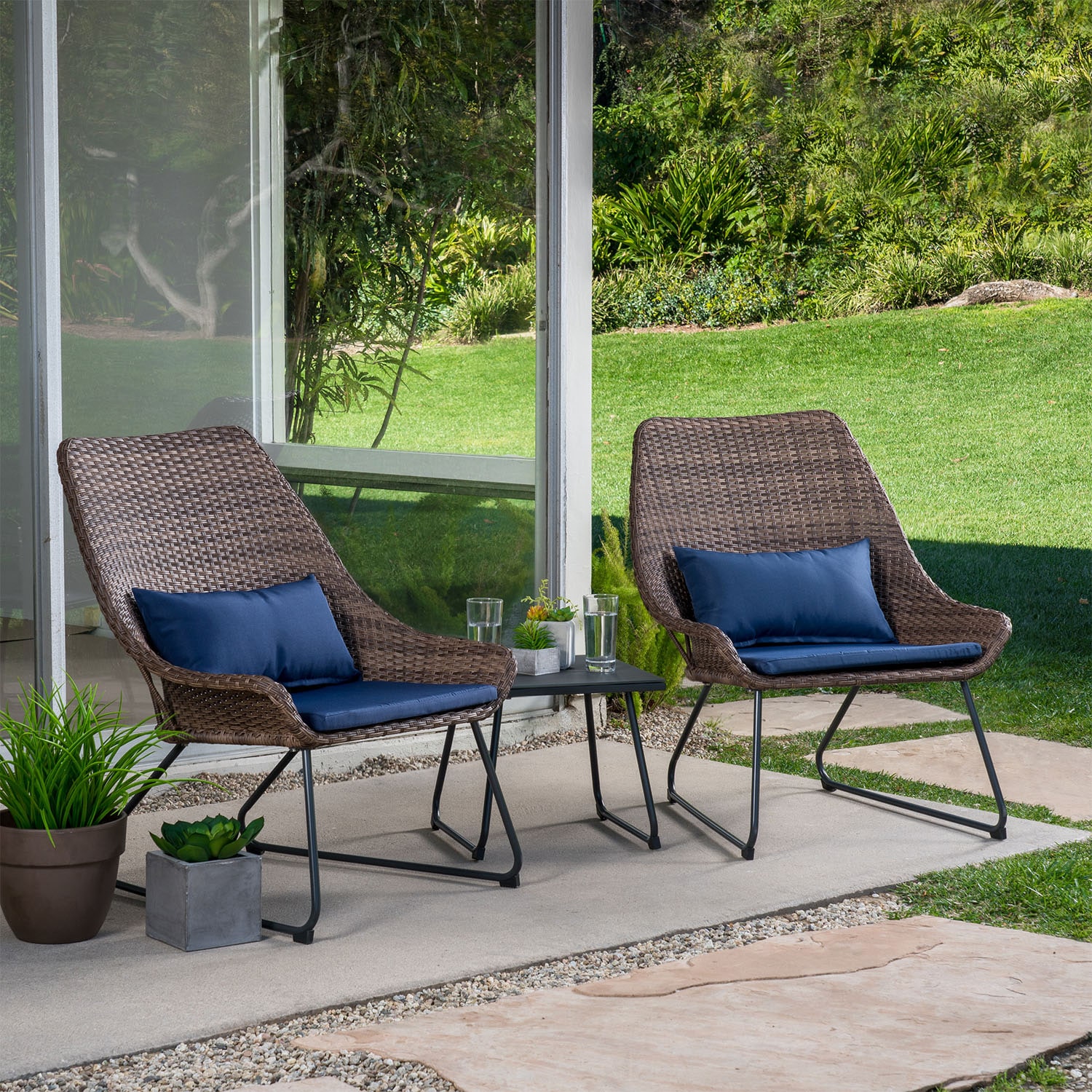 Hanover ACCENT3PC-NVY Patio-Conversation-Sets - View #10
