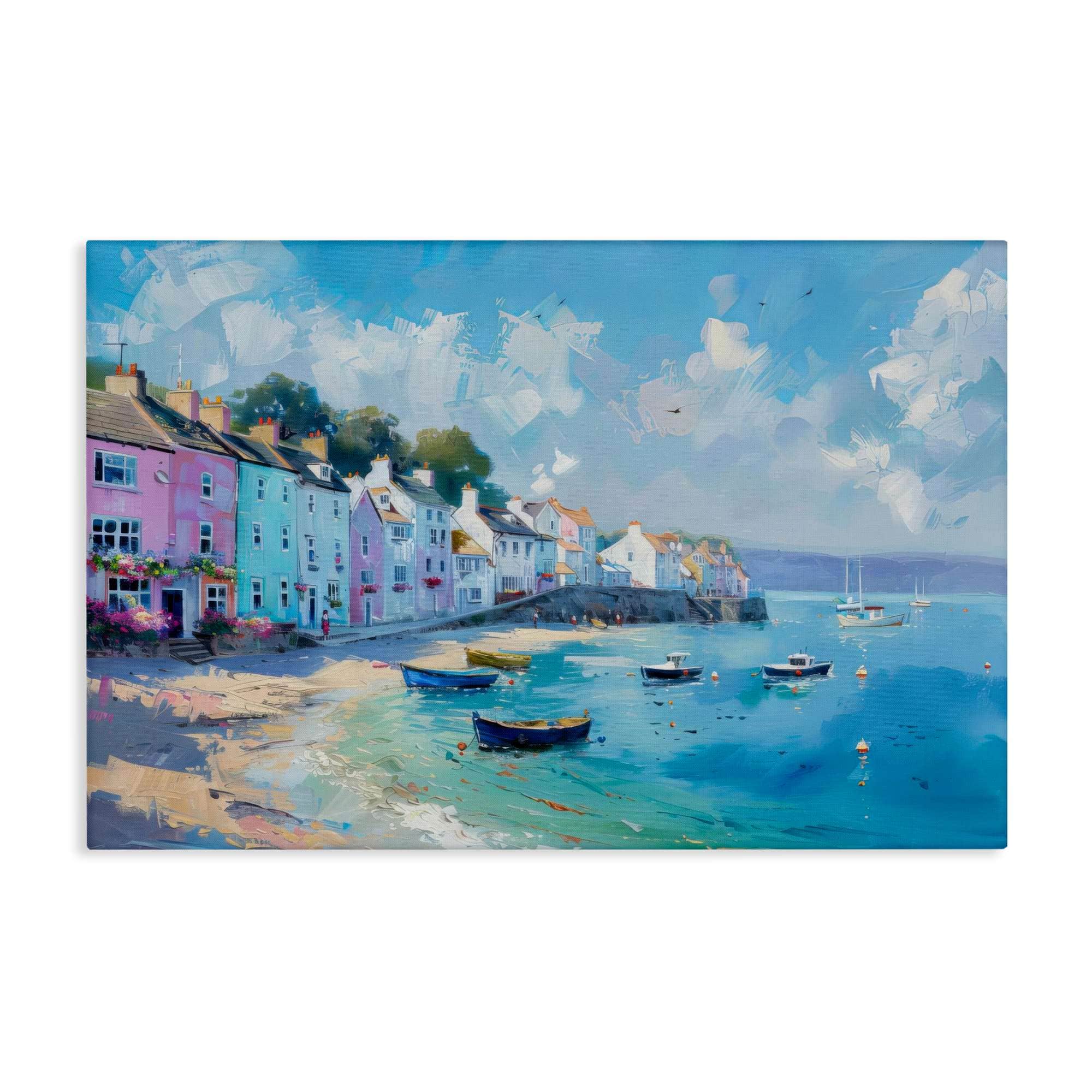 Stupell Industries BT-724-CN-16X24 Seaside Village Cottages Canvas design by LSR Design Studio