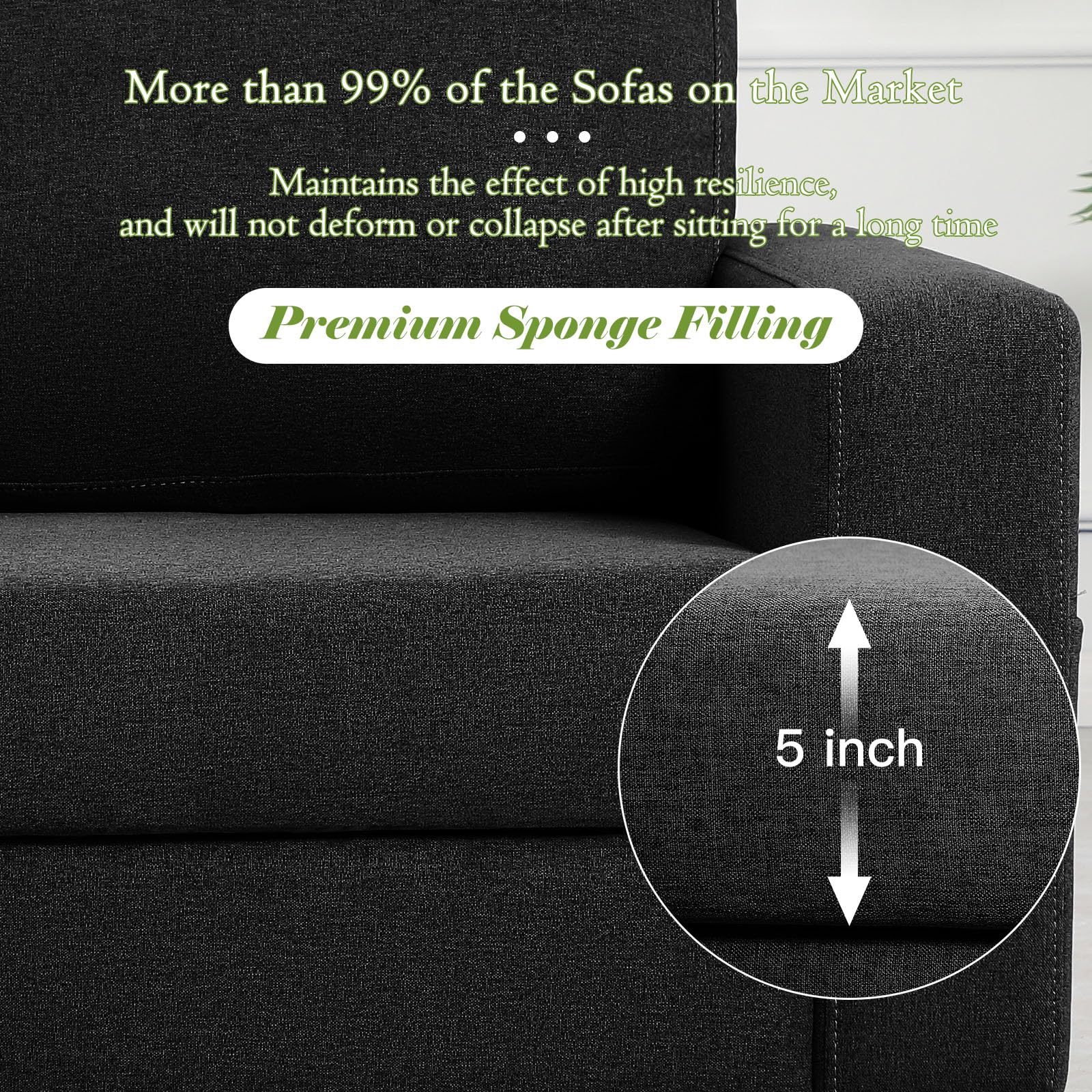 AECOJOY 13136BK-LS01 Sofas-Loveseats - View #6