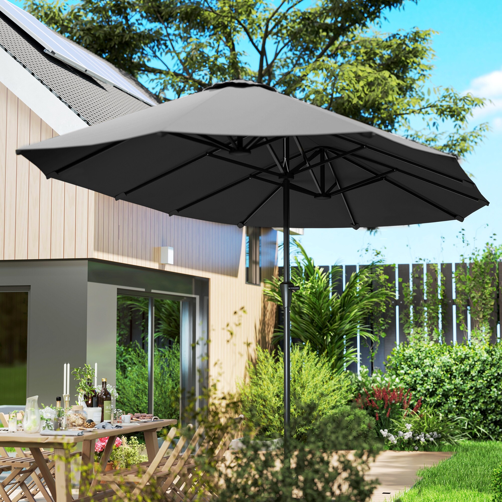 Outsunny 84D-415V00CG Umbrellas-2 - View #8
