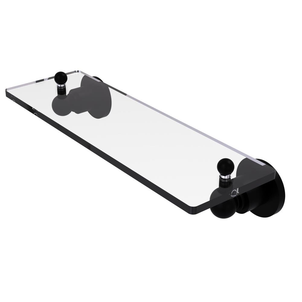 Allied Brass AP-1/16-BKM Astor Place Matte Black 1-Tier Wall Mount Bathroom Shelf (16-in X 3-in X 5-in)