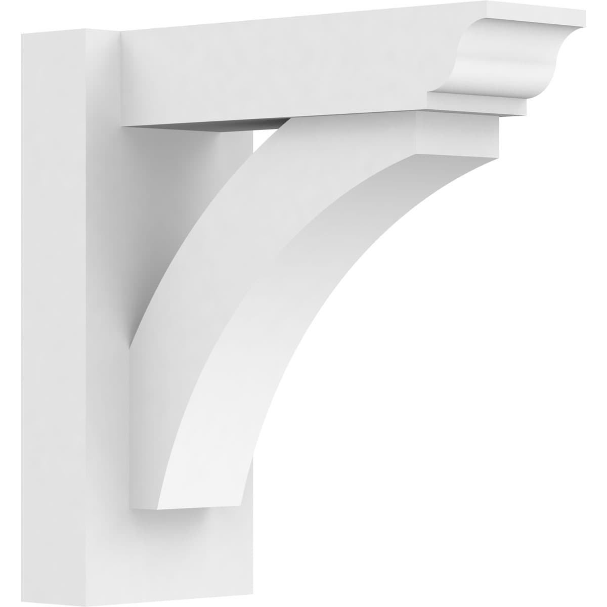Ekena Millwork OUTP05X12X12THR01 5-in W X 12-in D X 12-in H Thorton Architectural Grade PVC Outlooker with Traditional Ends