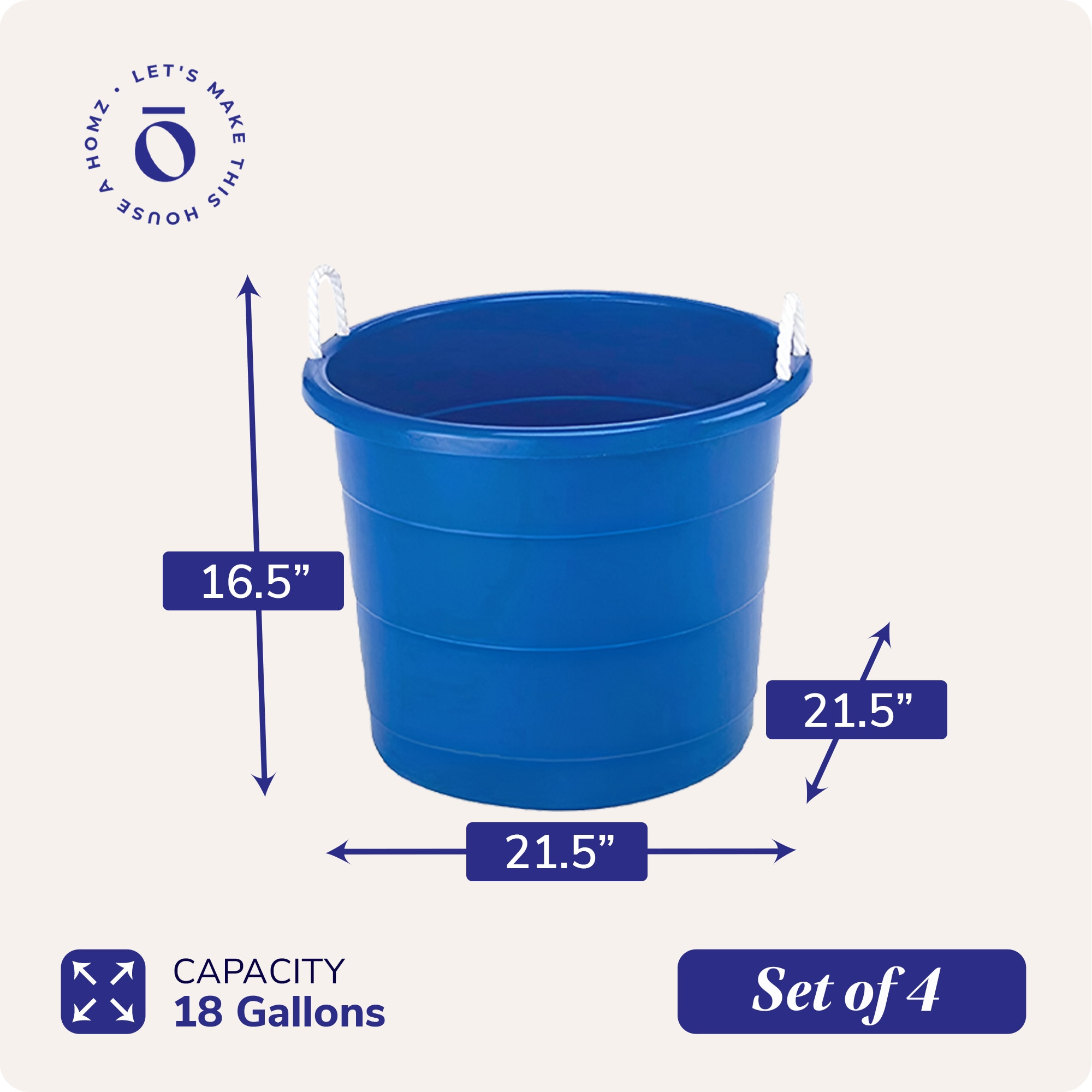 Homz Products 2 X 0402BLDC.02 Bins-Baskets - View #4