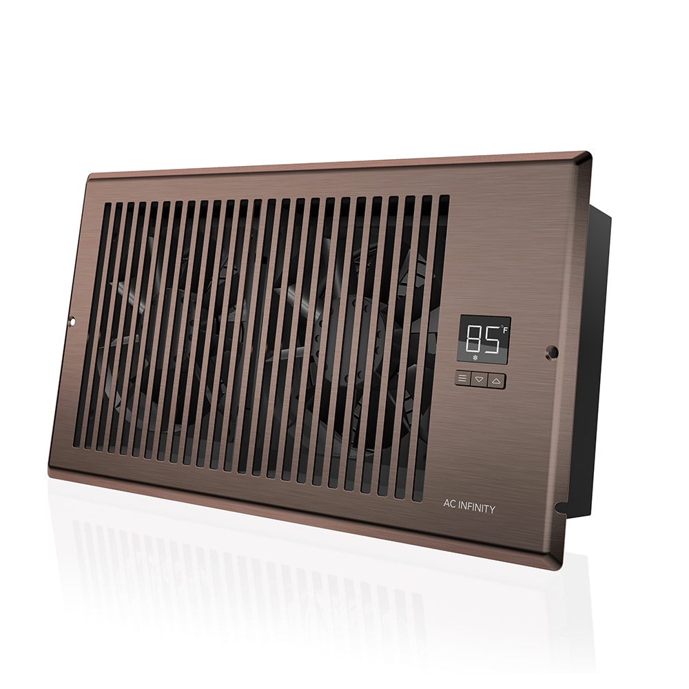 VEVOR Register Booster Fan, Quiet Vent Booster Fan Fits 6” x 12” Register  Holes, with Remote Control and Thermostat Control, Adjustable Speed for