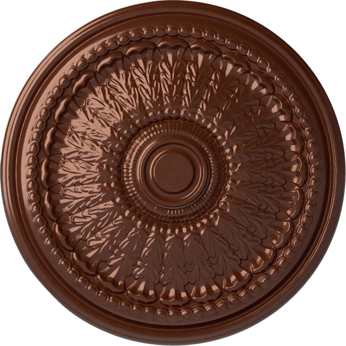 Ekena Millwork CM27BRCPS Brunswick 27-in W x 27-in L Painted Copper Penny Polyurethane Whole Ceiling Medallion