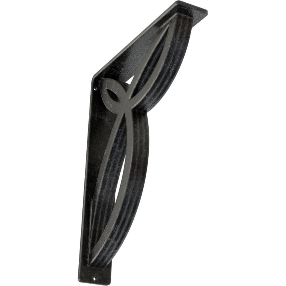 Ekena Millwork BKTM02X10X12TVEASV Versailles 10-in x 2-in x 12-in Gray Wrought iron Countertop support bracket