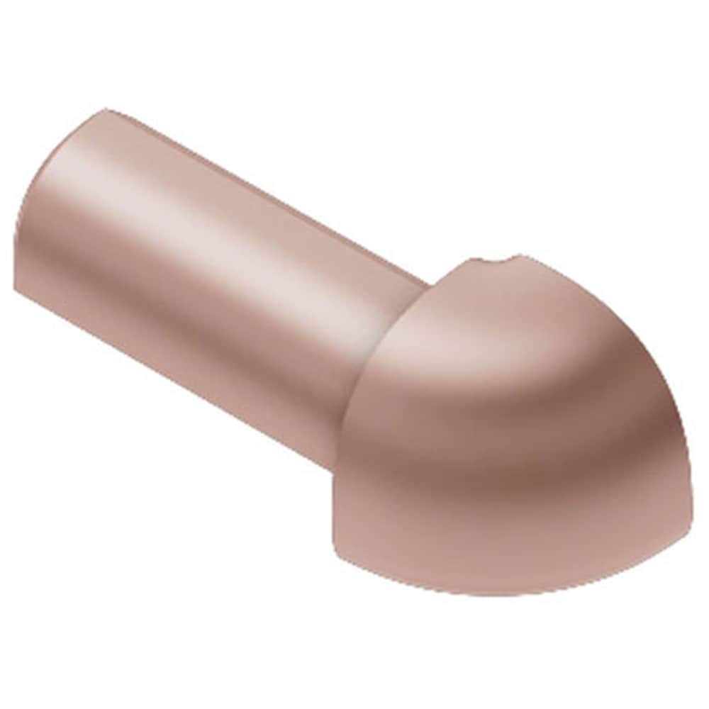 Schluter Systems EV/RO100AK Rondec 0.375-in W x 1-in L Satin copper anodized aluminum Aluminum Outside corner Tile Edge Trim
