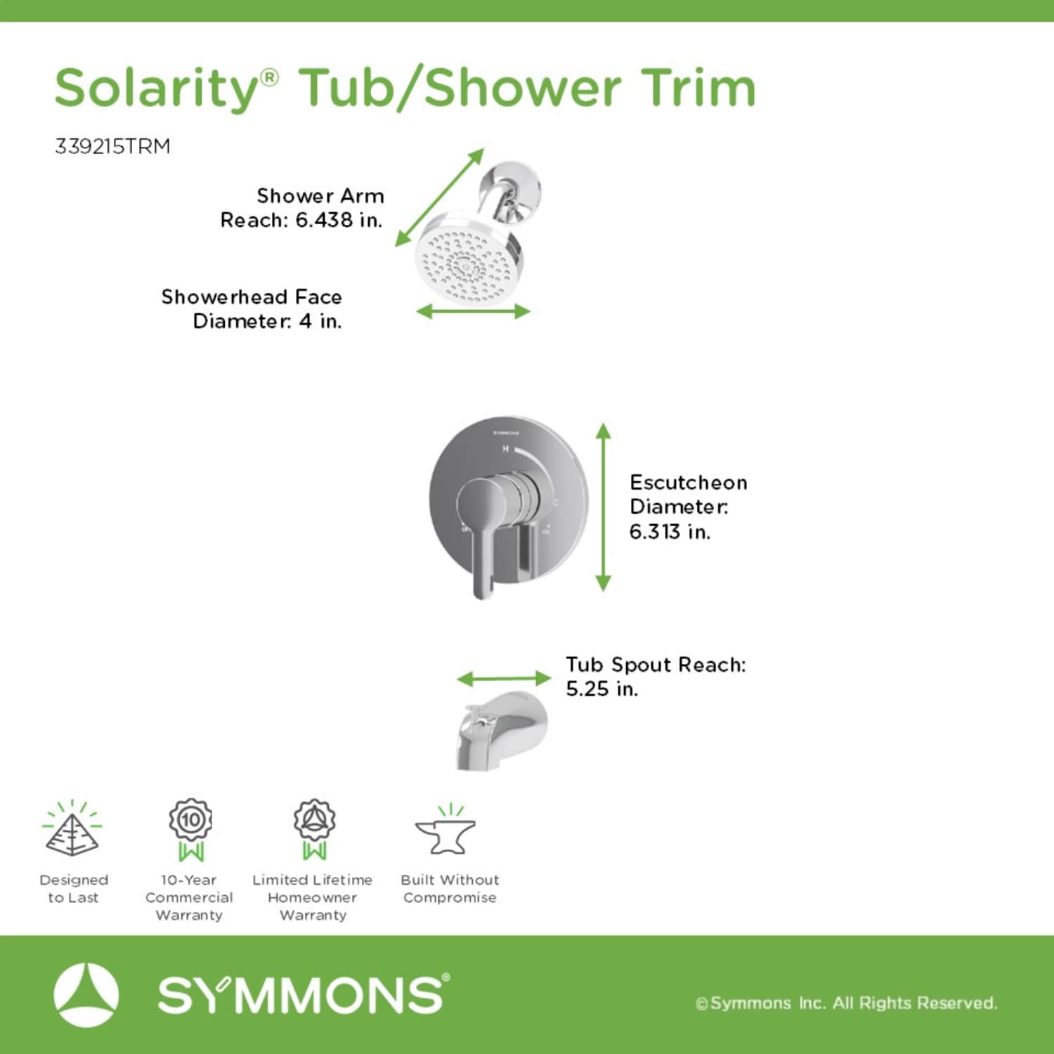 Symmons 339215TRM Tub-Shower-Faucets - View #2