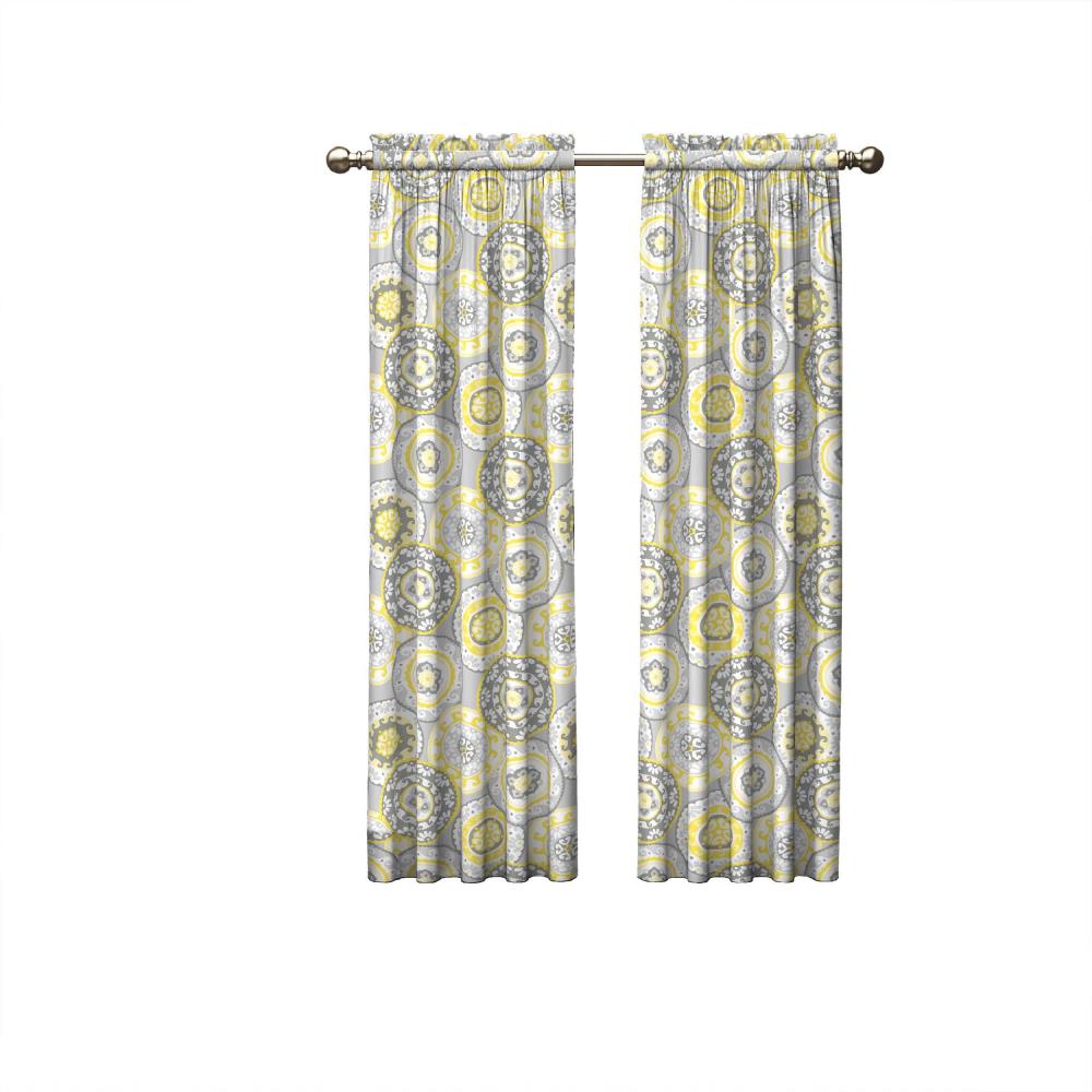 Pairs To Go 15616056X084GRE 84-in Grey Polyester Light Filtering Rod Pocket Curtain Panel Pair