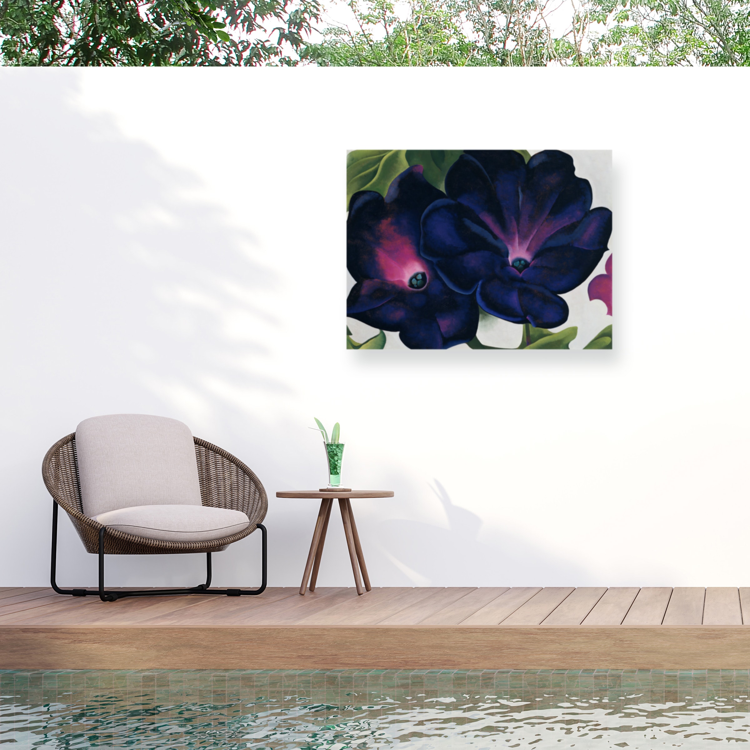 Trademark Fine Art Outdoor Canvas Art Georgia OKeefe Black and
