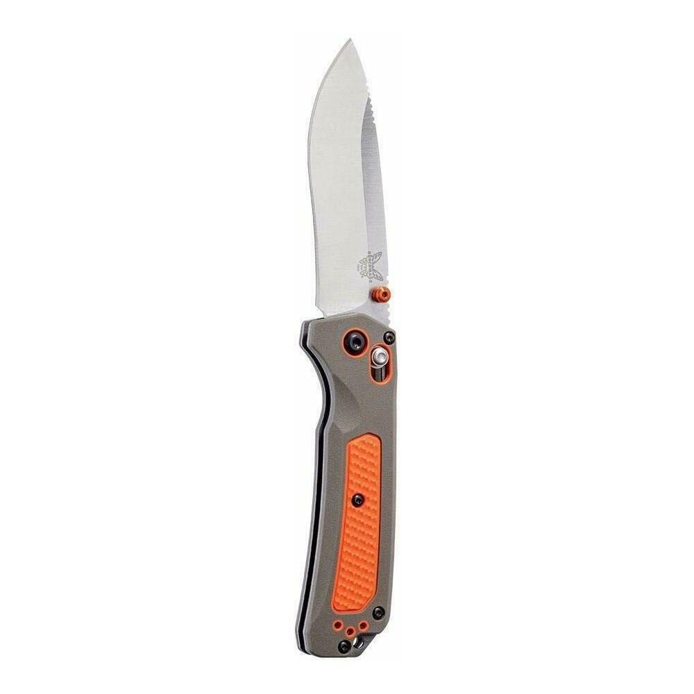  JT22703 Benchmade 15061 Plain Edge and Grizzly Ridge EDC Manual Hunting Knife with Orange Handle
