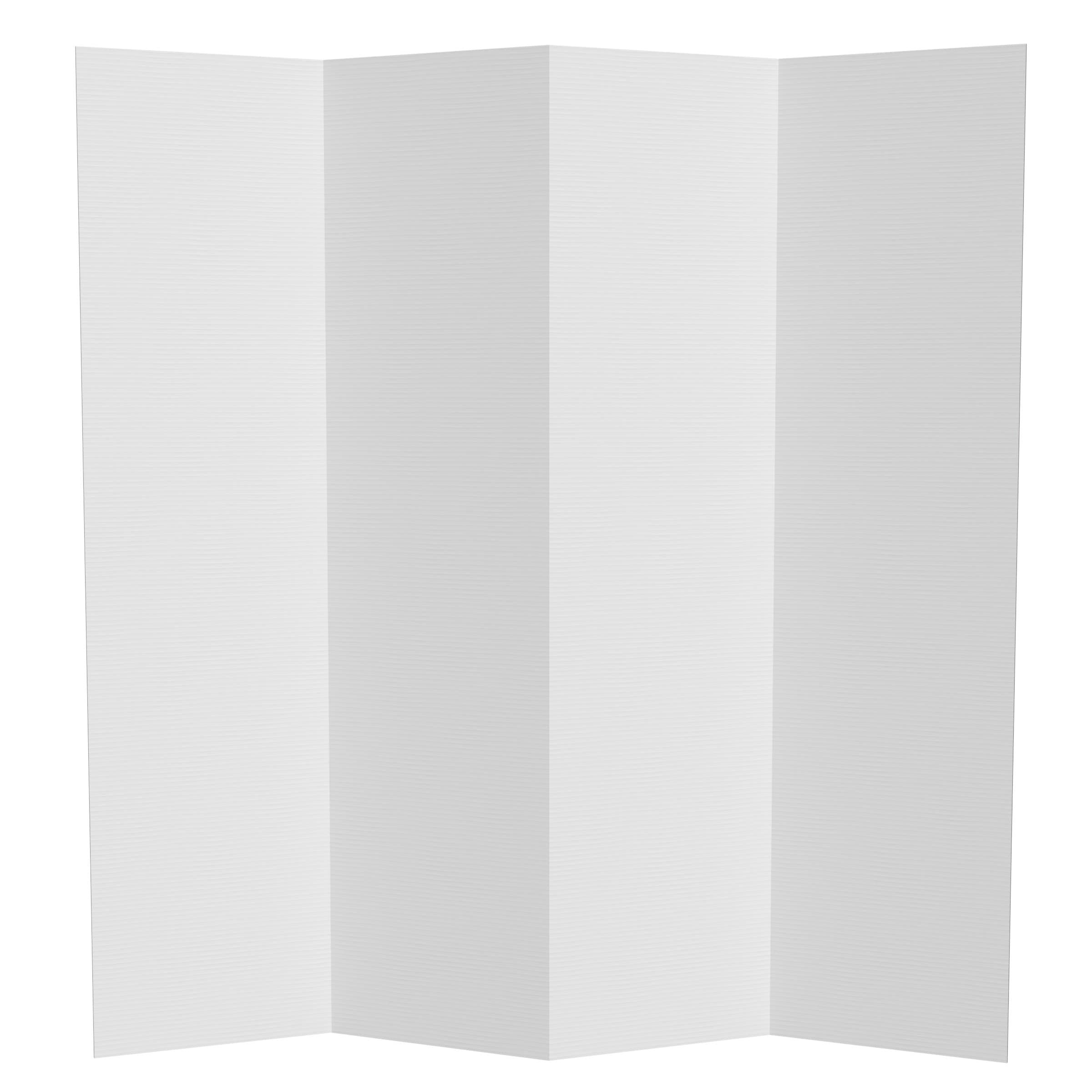 Oriental Furniture CAN-CARDW-4P 4-Panel Cardboard Fabric Folding Contemporary/Modern Style Room Divider
