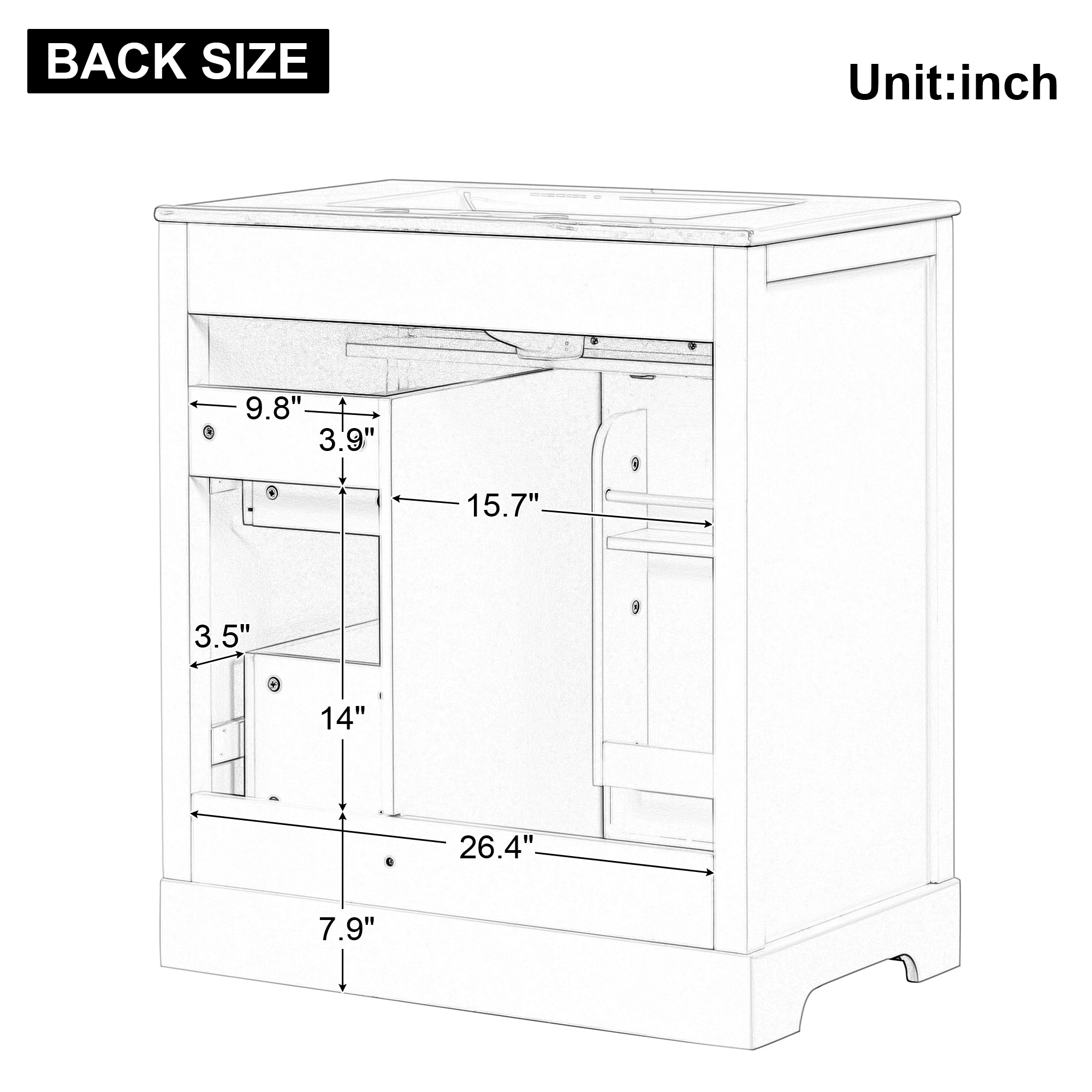 WELLFOR NIE-N7VT02W Bath-Vanity-Combo - View #4
