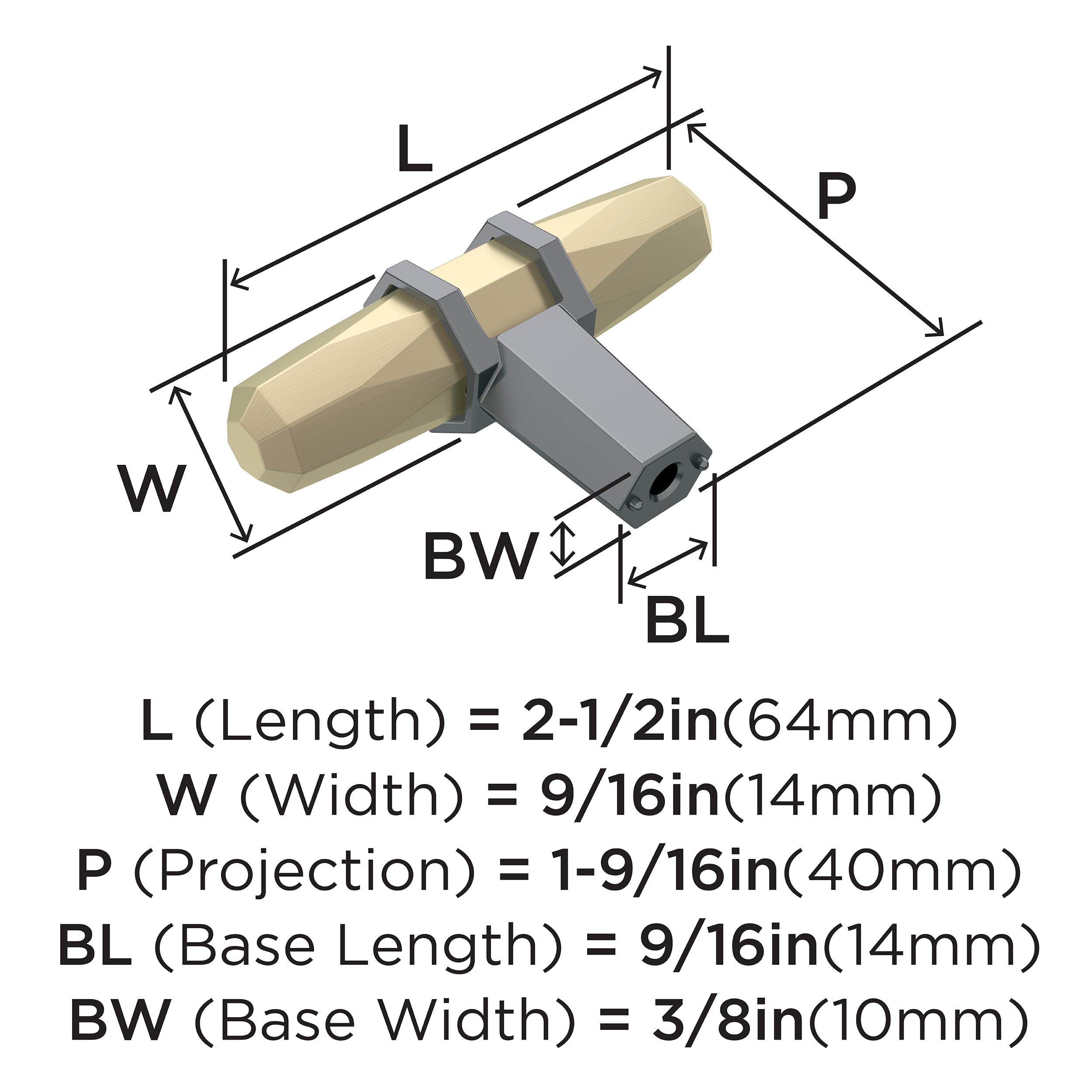 Amerock BP36647BBZBCR Cabinet-Knobs - View #4