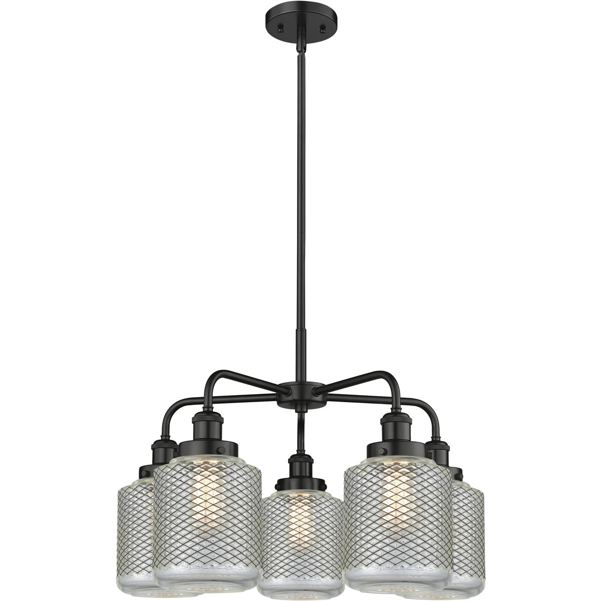 Innovations Lighting 916-5CR-BK-G262 Edison 5 Light 24 inch Matte Black ...