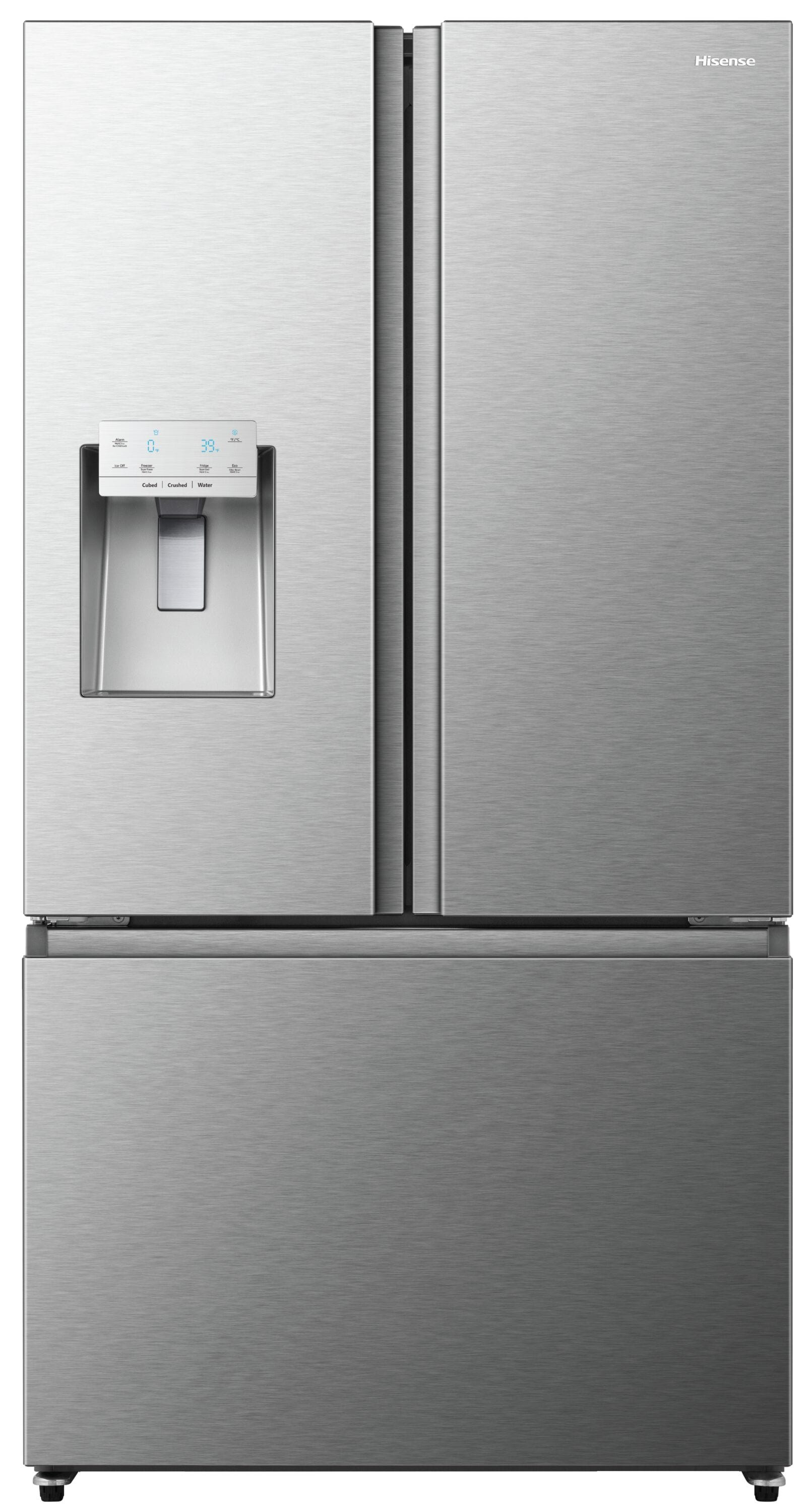Hisense HRF254N6DSE PureFlat Standard-Depth 25.4-cu ft 3.0 -Door French Door Refrigerator with Dual Ice Maker with Water and Ice Dispenser ( Fingerprint Resistant Stainless Steel ) ENERGY STAR Certified