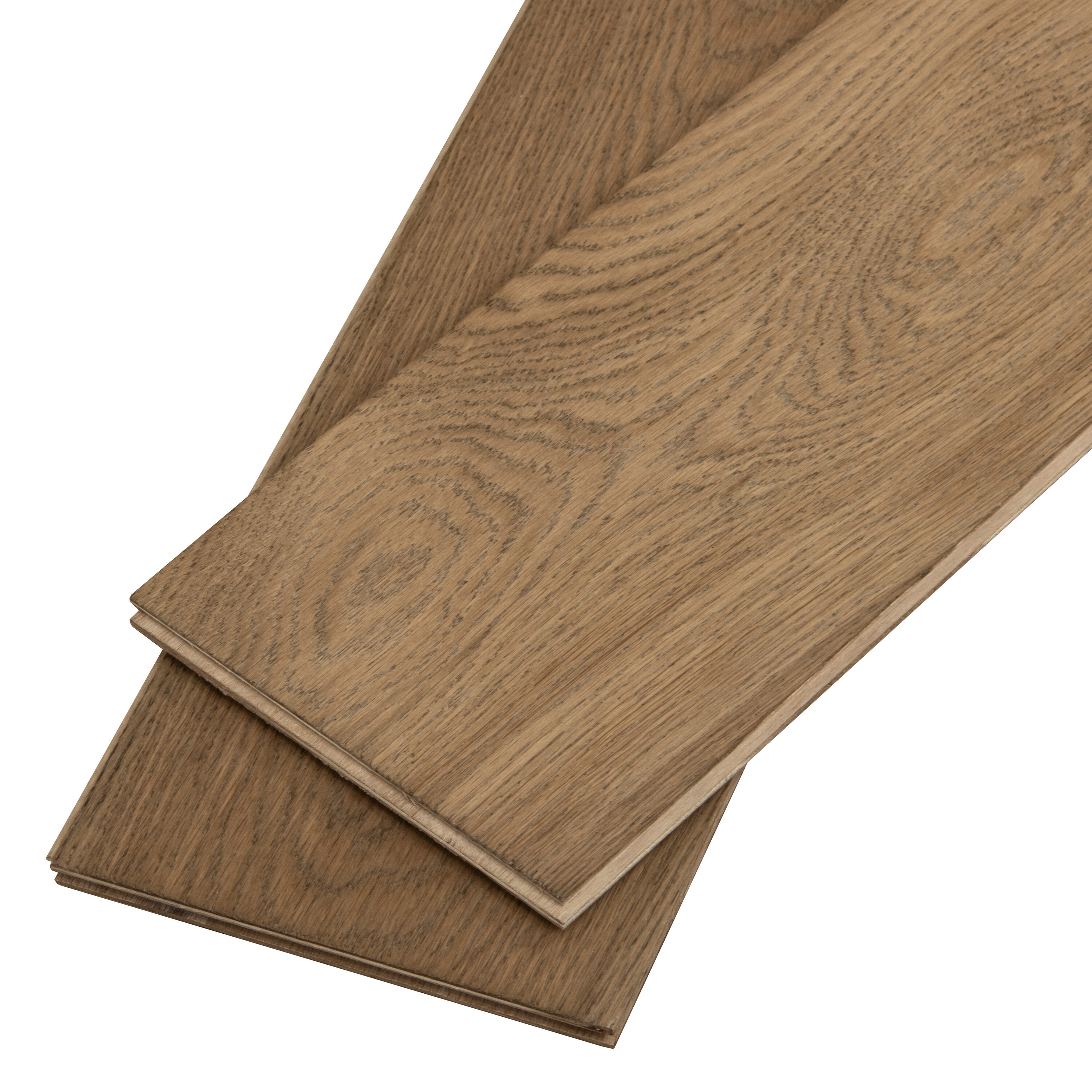 CALI 7601000507 (Sample) Barrel Pacific Crush Oak Engineered Smooth/Traditional Water Resistant Hardwood Flooring