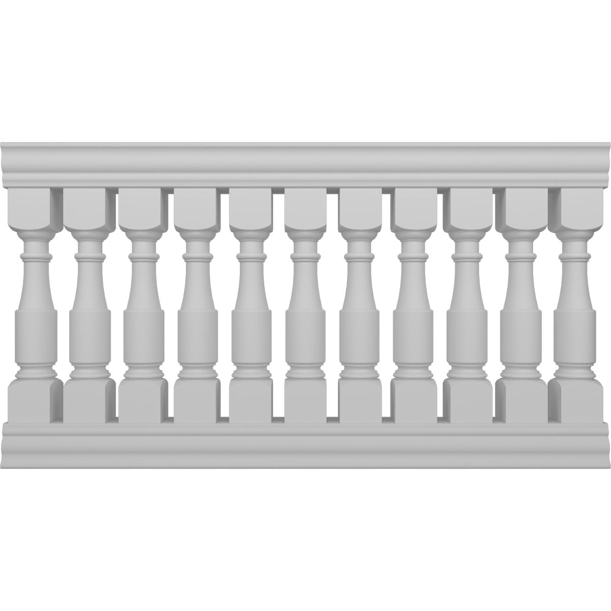 Ekena Millwork BALK42X072HMA FiberThane 6-Feet x 42-Inches Hamilton Fiberglass Deck Rail Kit
