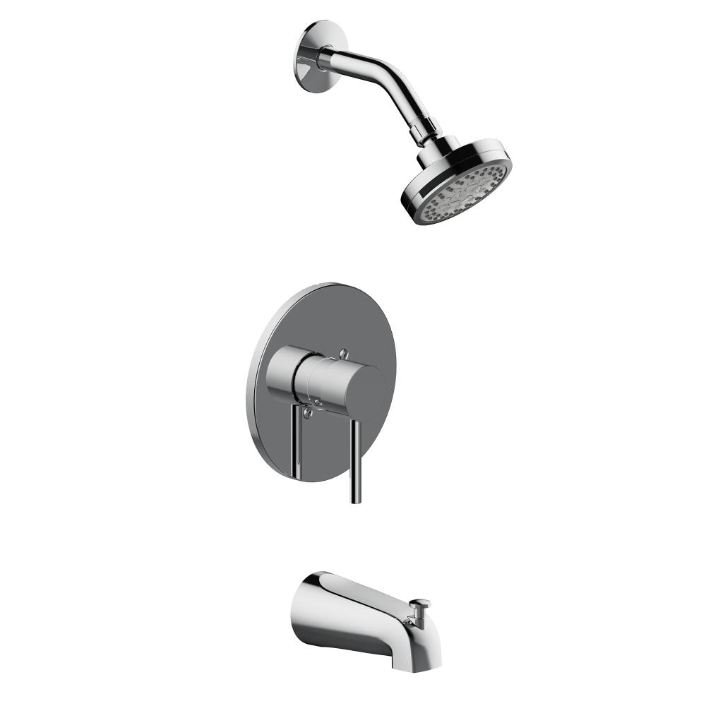 Design House Eastport II Polished Chrome 1-handle Bathtub and Shower Faucet Valve Included
