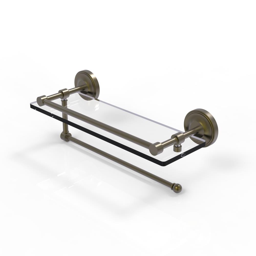 Allied Brass PRBP-1PT/16-GAL-ABR Prestige Regal Antique Brass Wall mount Bathroom Shelf ( 16-in x 5-in x 5-in )
