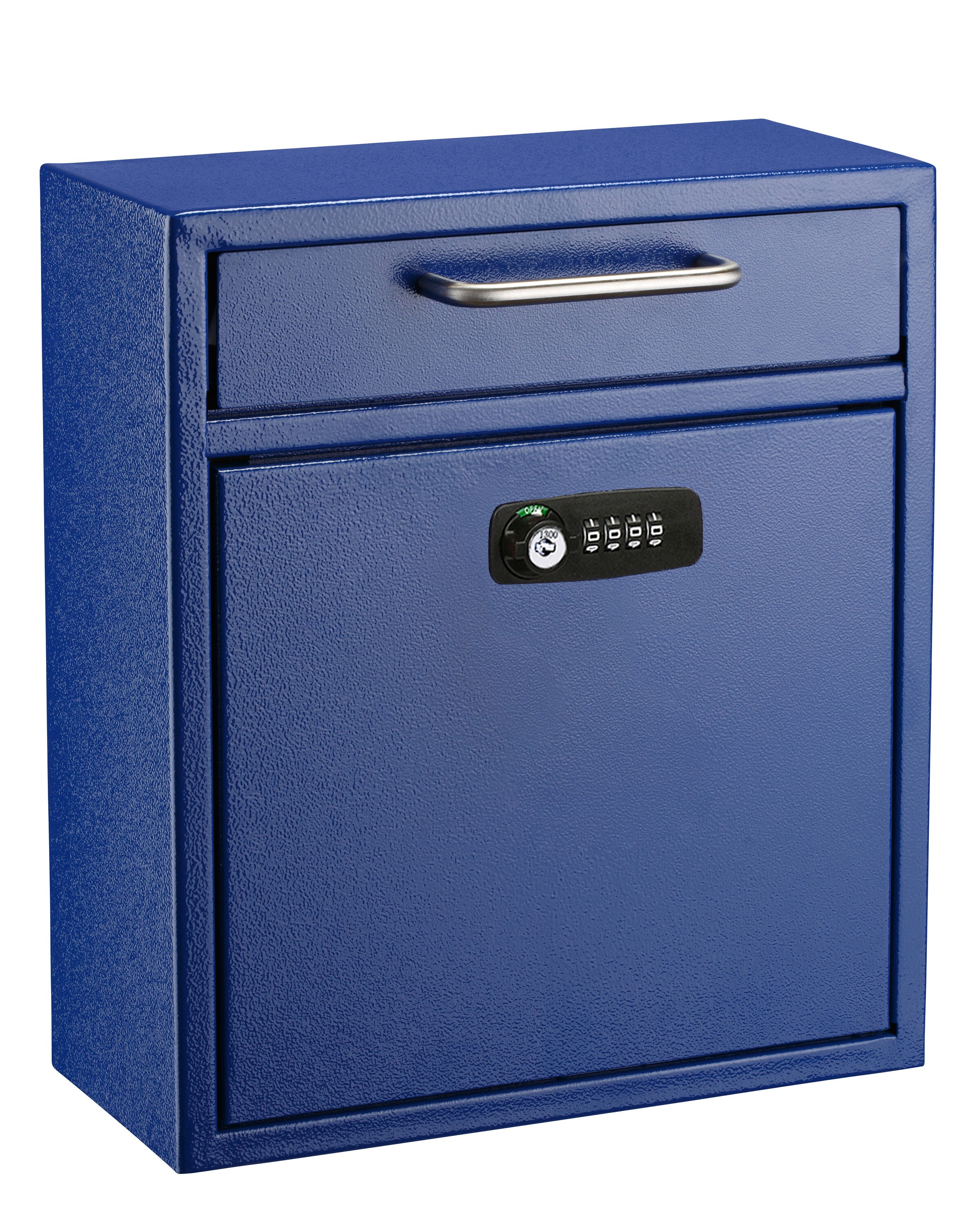 AdirOffice ADI631-05-BLU-KC Wall Mount Blue Metal Lockable Mailbox