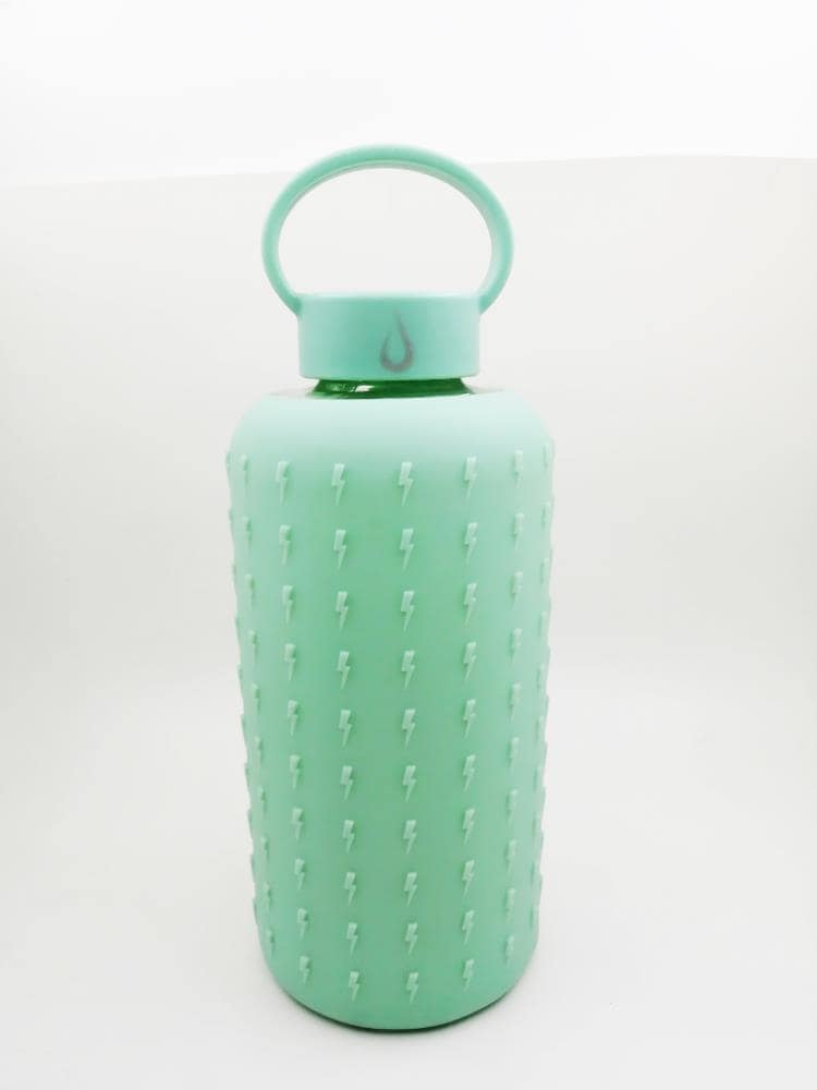 WHJY 16oz Cute Water Bottle, Matte Glass Water bottle