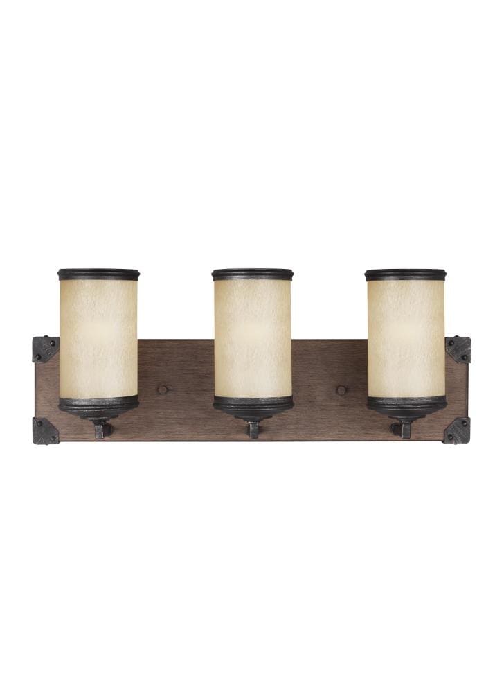 Generation Lighting 4413303EN3-846 Dunning 21-in 3-Light Stardust/Cerused Oak LED Modern/Contemporary Vanity Light