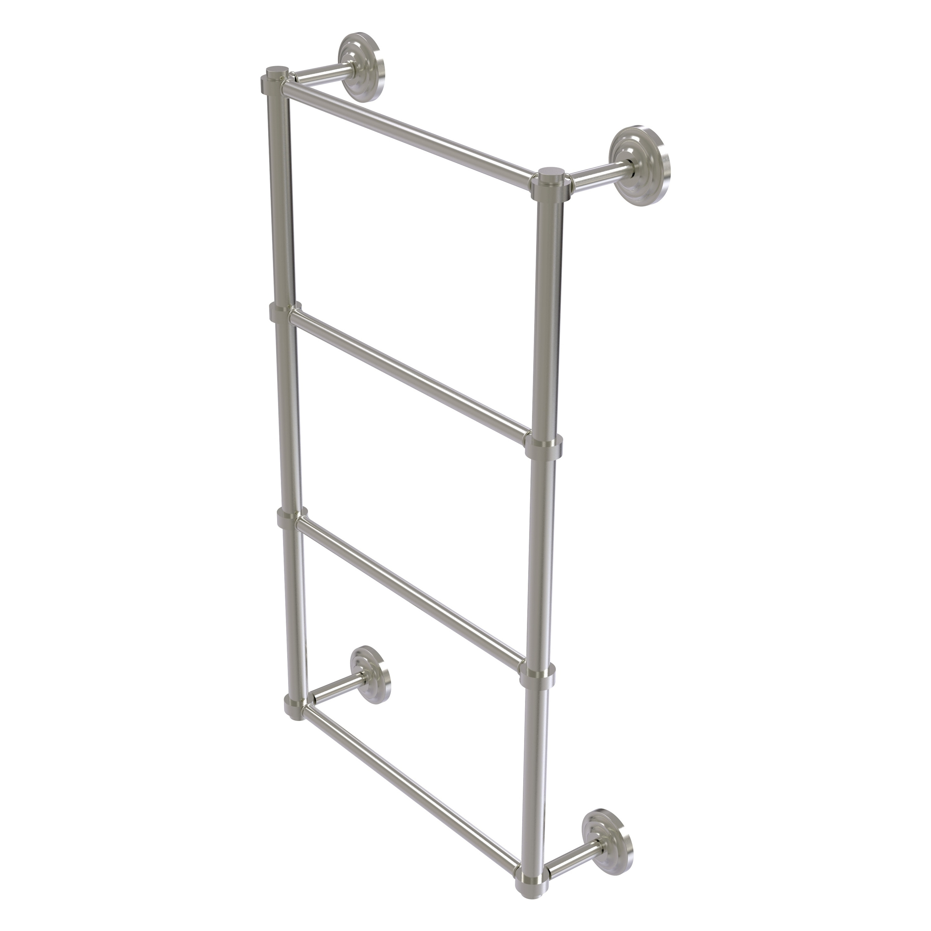Allied Brass QN-28-24-SN Que New 24-in double Satin Nickel Wall mount 4-tier Towel Bar