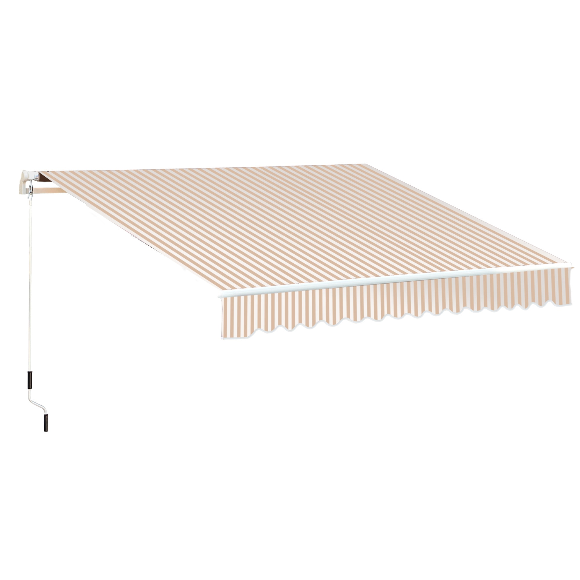 WELLFOR GASAW014 155.5-Inches Wide x 96.5-Inches Projection x 59-Inches Height Fabric Multicolor Solid Manual Retractable Window/Door Awning