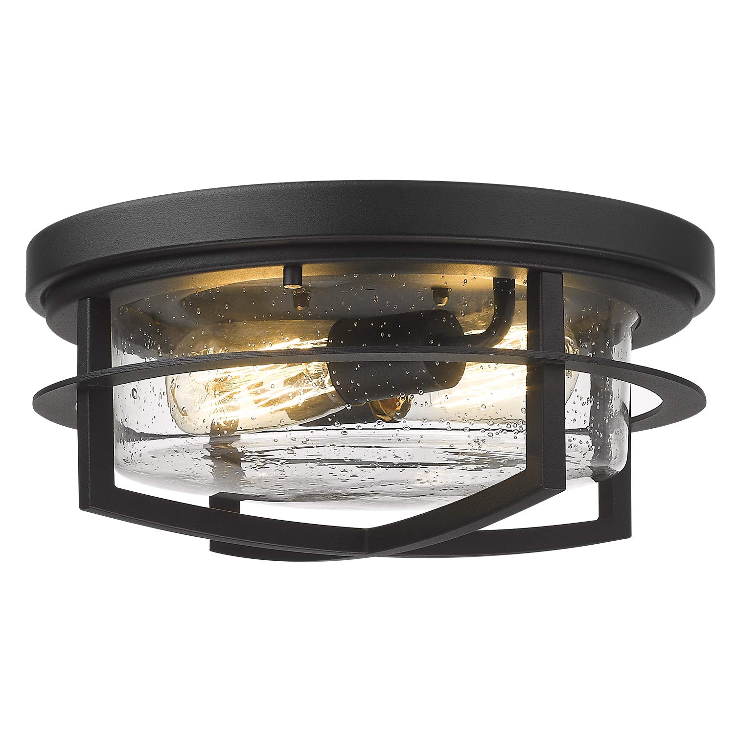 LTMATE LSZW17-F WH JAZAVA 2 -Light 13-in Matte White Flush Mount Light