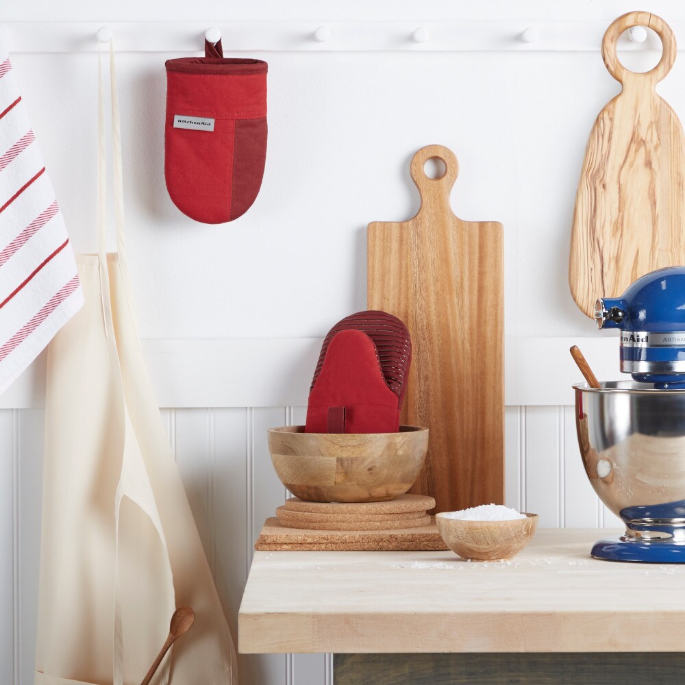Passion Red/Bordeaux Silicone Mini Oven Mitt Set