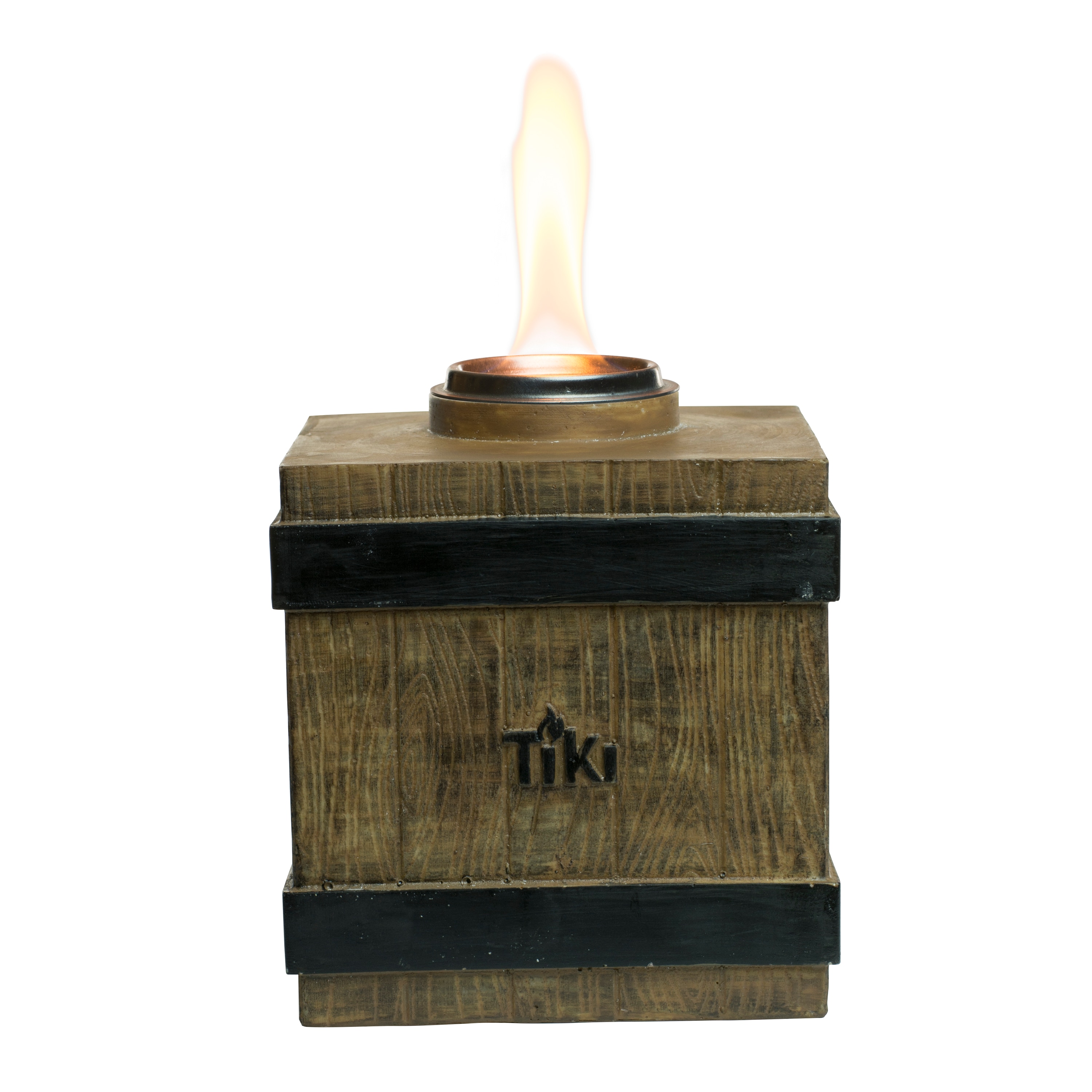TIKI Brand 7.5-Inch Clean Burn Fire Pillar Metal Table Torch Copper 3-Pack 
