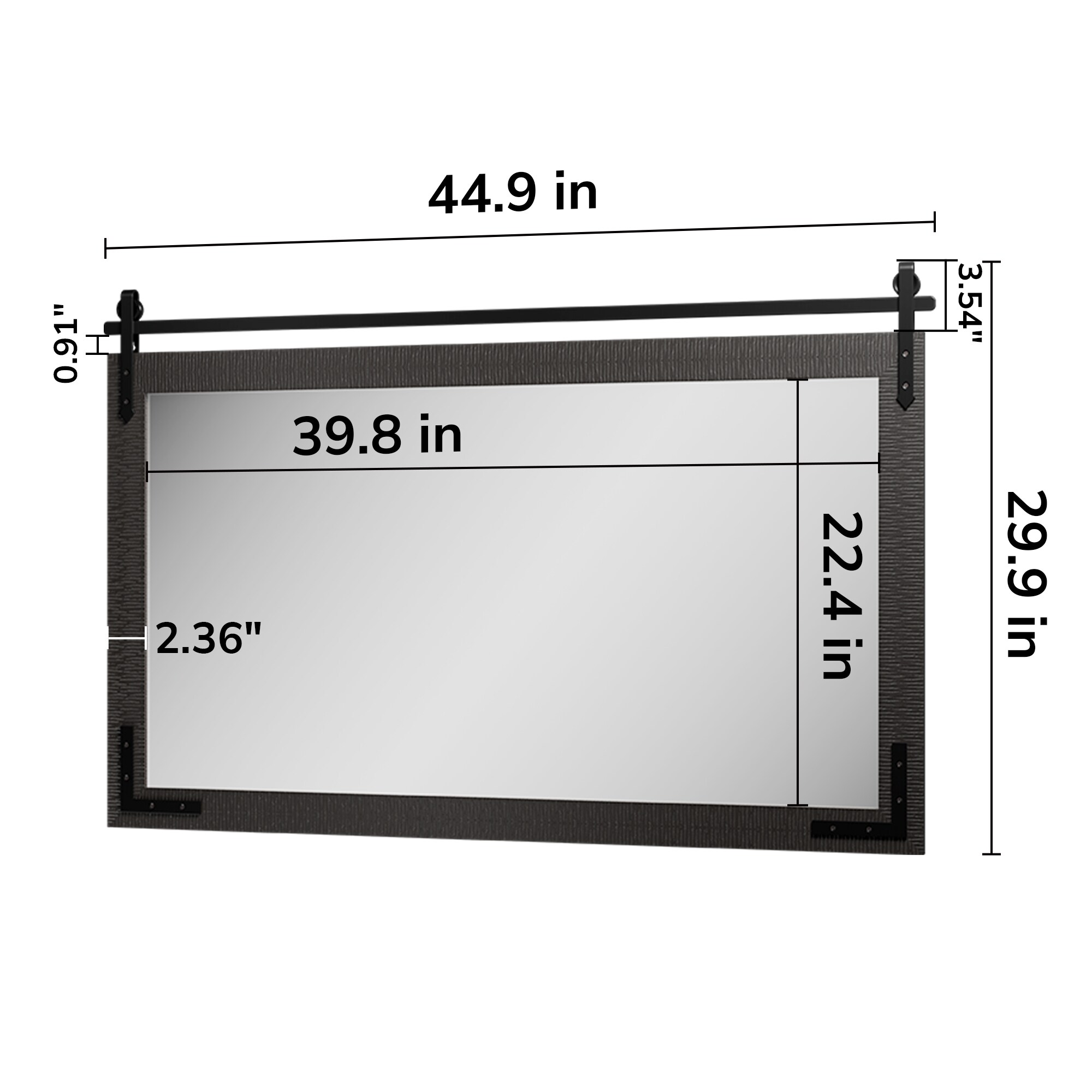 Keonjinn LW-GCJ-11476-BK Decor-Mirrors - View #2