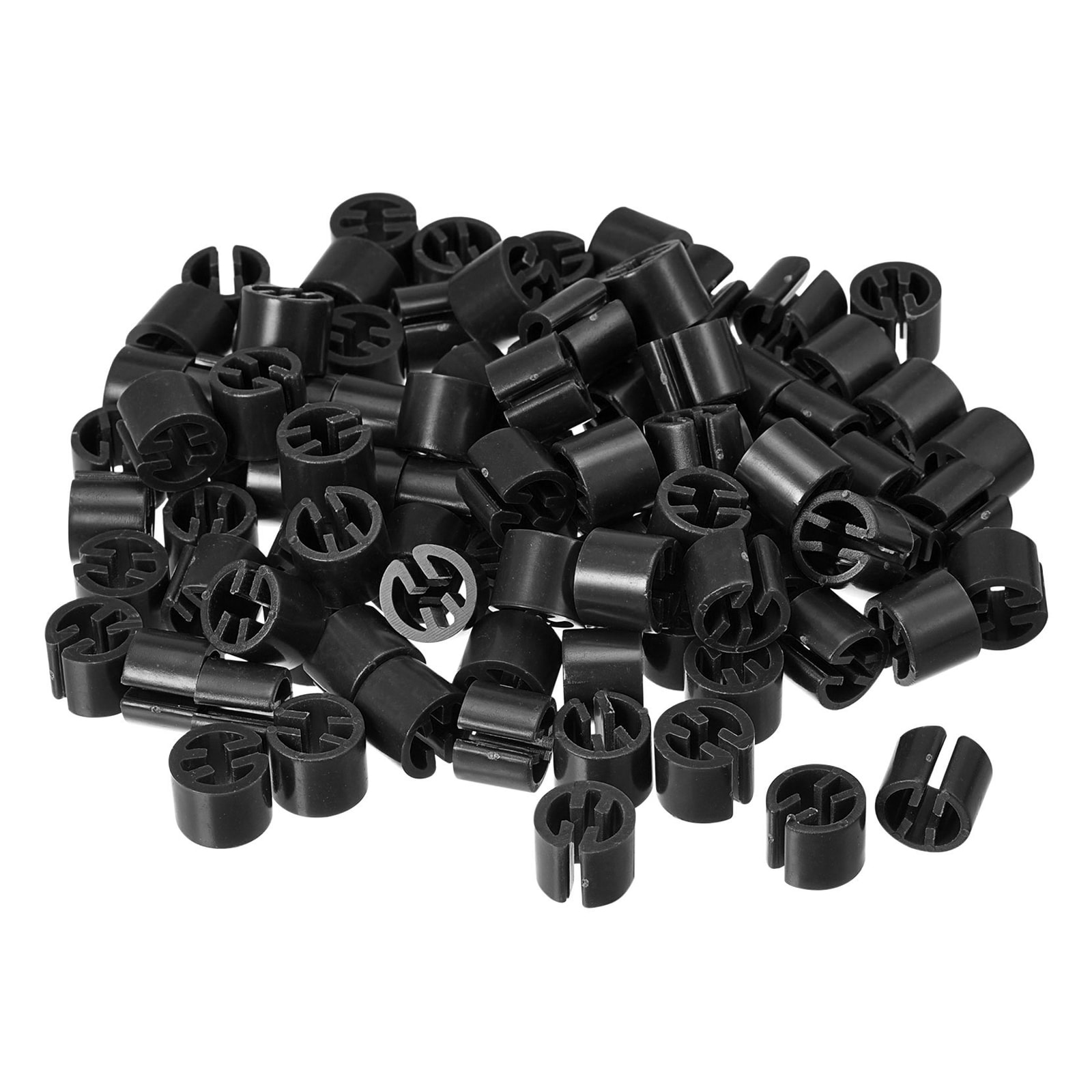 Unique Bargains 150pcs Clothes Hanger Markers Blank Tags Fit 3.5mm Rod Garment Size Hanger Clips Garment Color Coding Label for Clothing Hangers Black