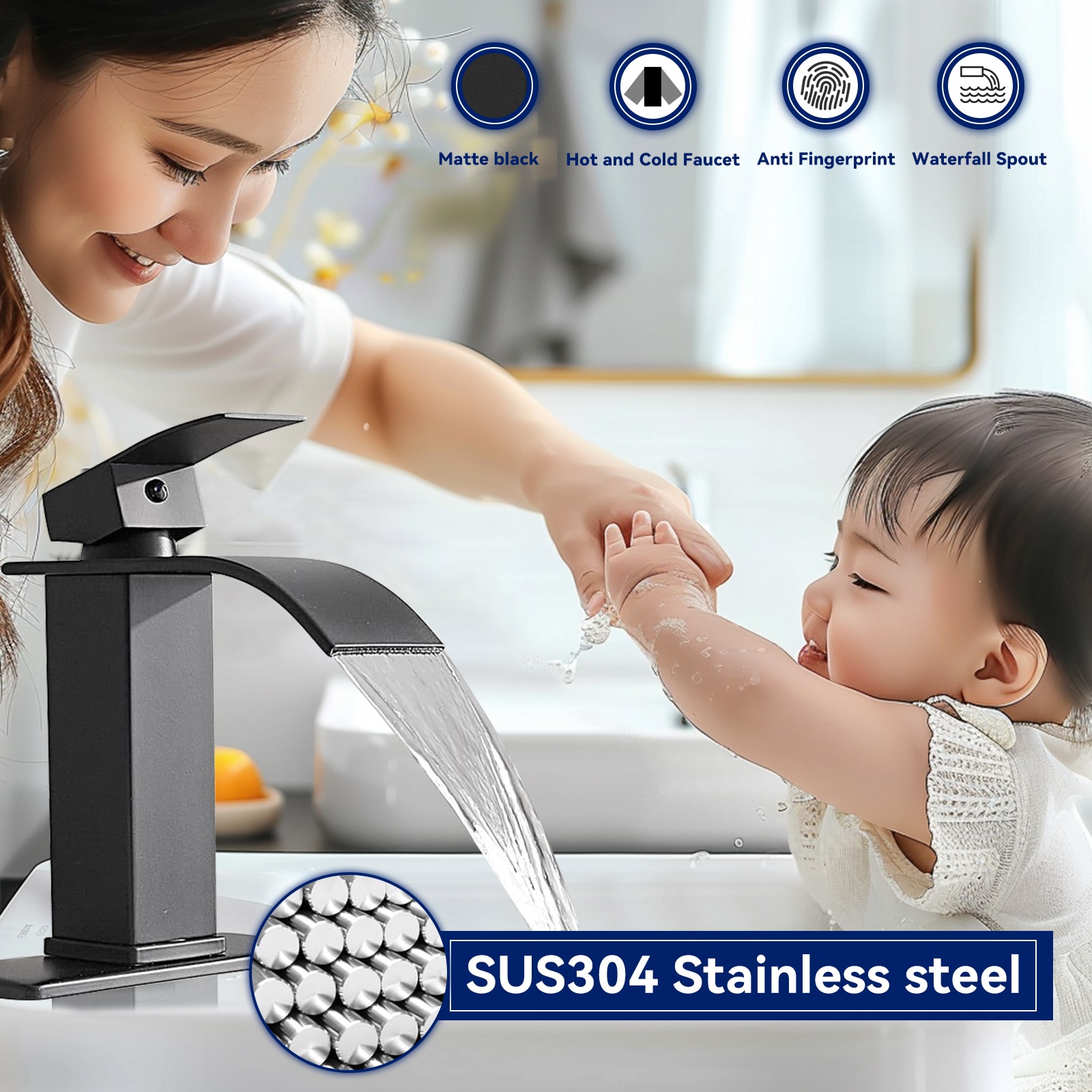 BWE A-96021B-SS Lavatory-Faucets - View #2