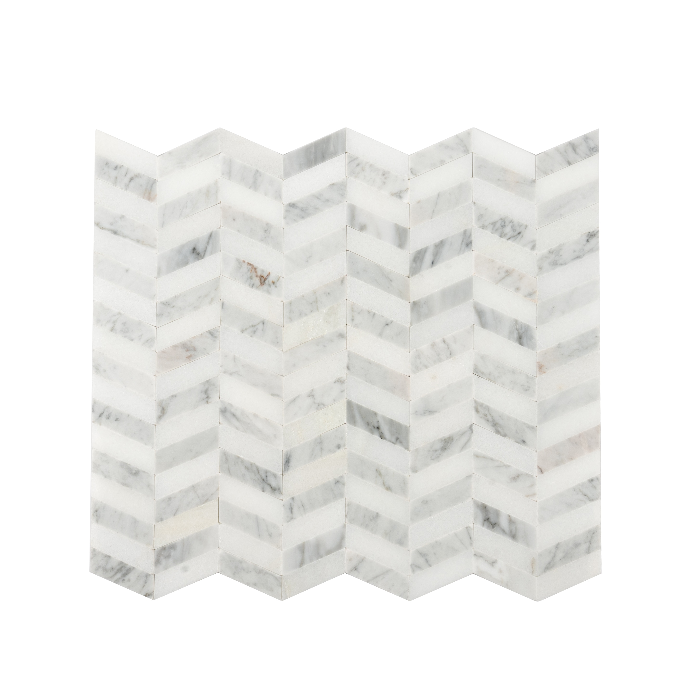 Apollo Tile APLDC88H07ASAMPLE Sample- Athens White and Gray 4-in x 4-in Polished Patterned Wall Tile